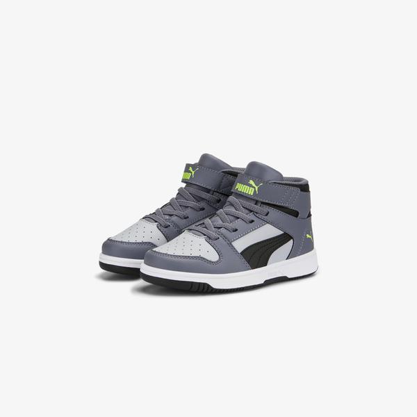 Puma Rebound Layup Çocuk Gri Spor Ayakkabı_1