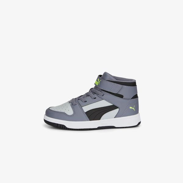 Puma Rebound Layup Çocuk Gri Spor Ayakkabı_3