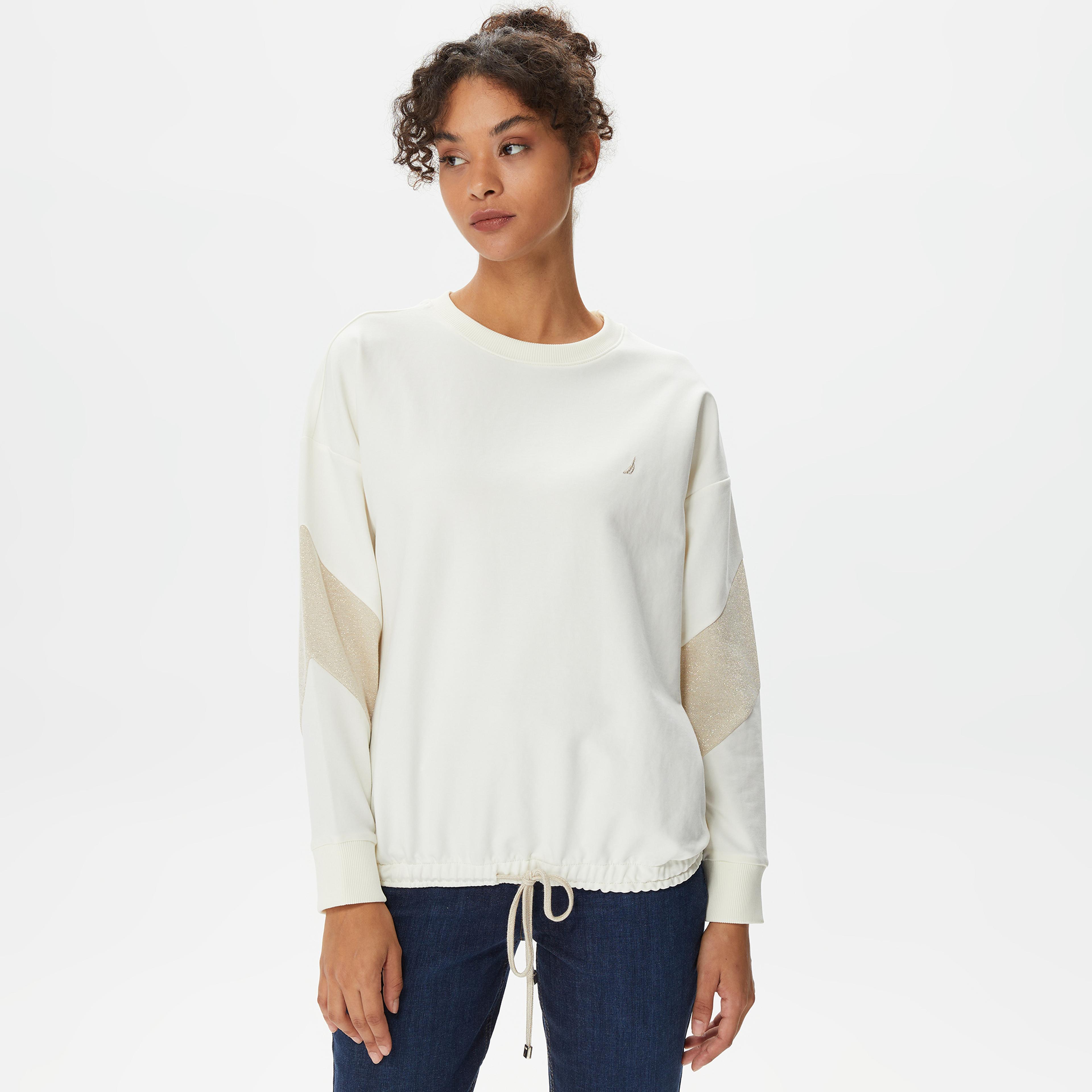 Nautica Kadın Beyaz Sweatshirt
