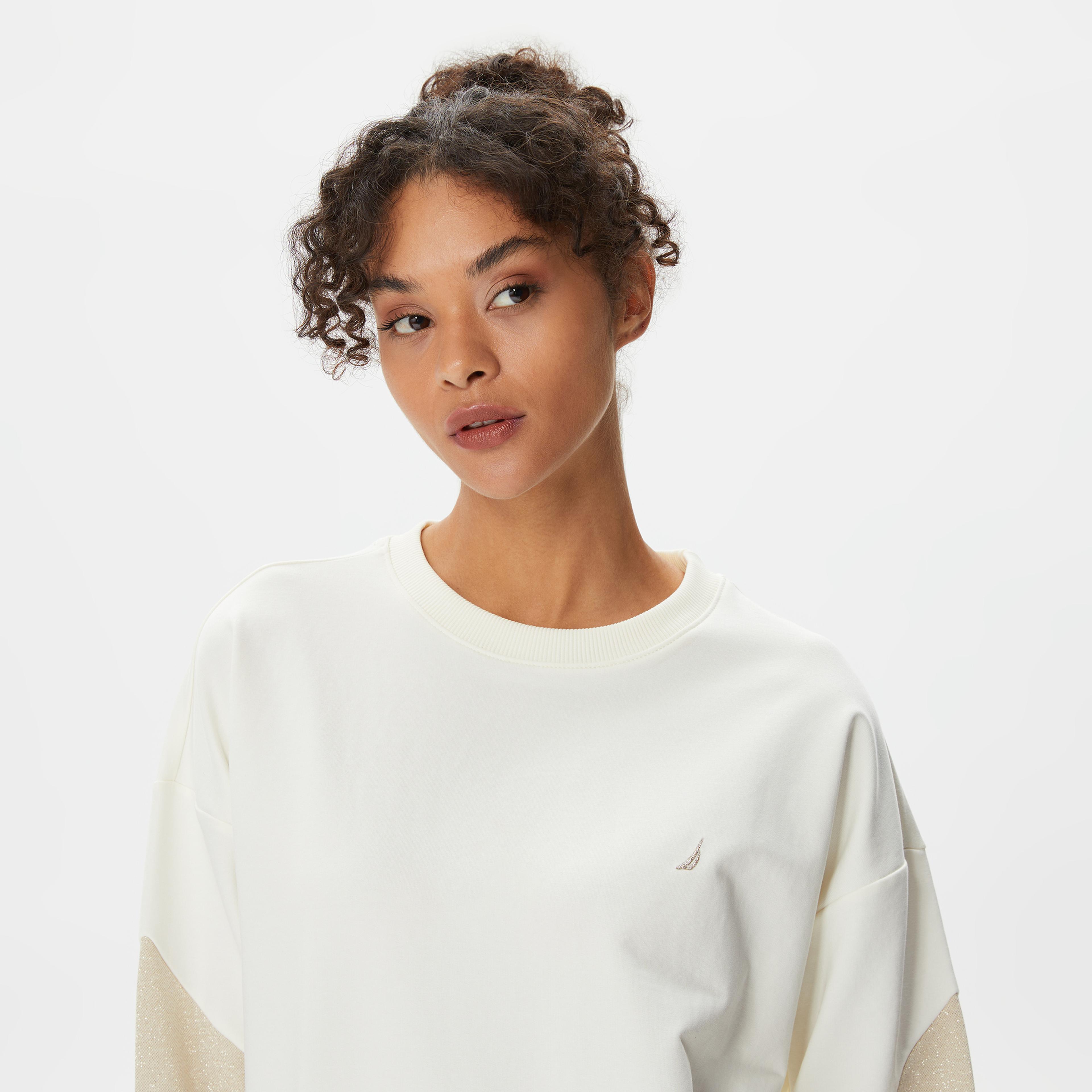 Nautica Kadın Beyaz Sweatshirt