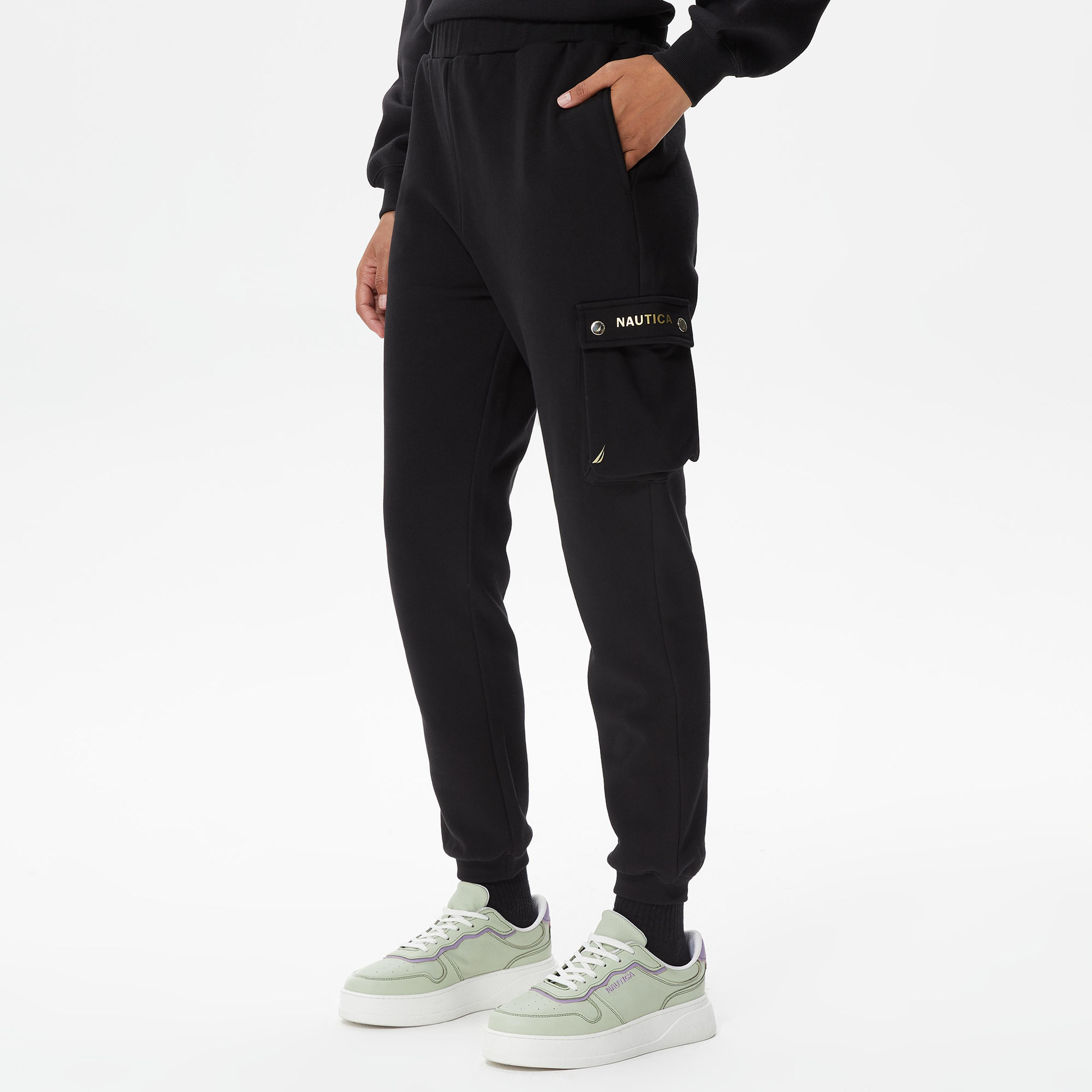 Nautica Kadın Siyah Relaxed Fit Eşofman Altı