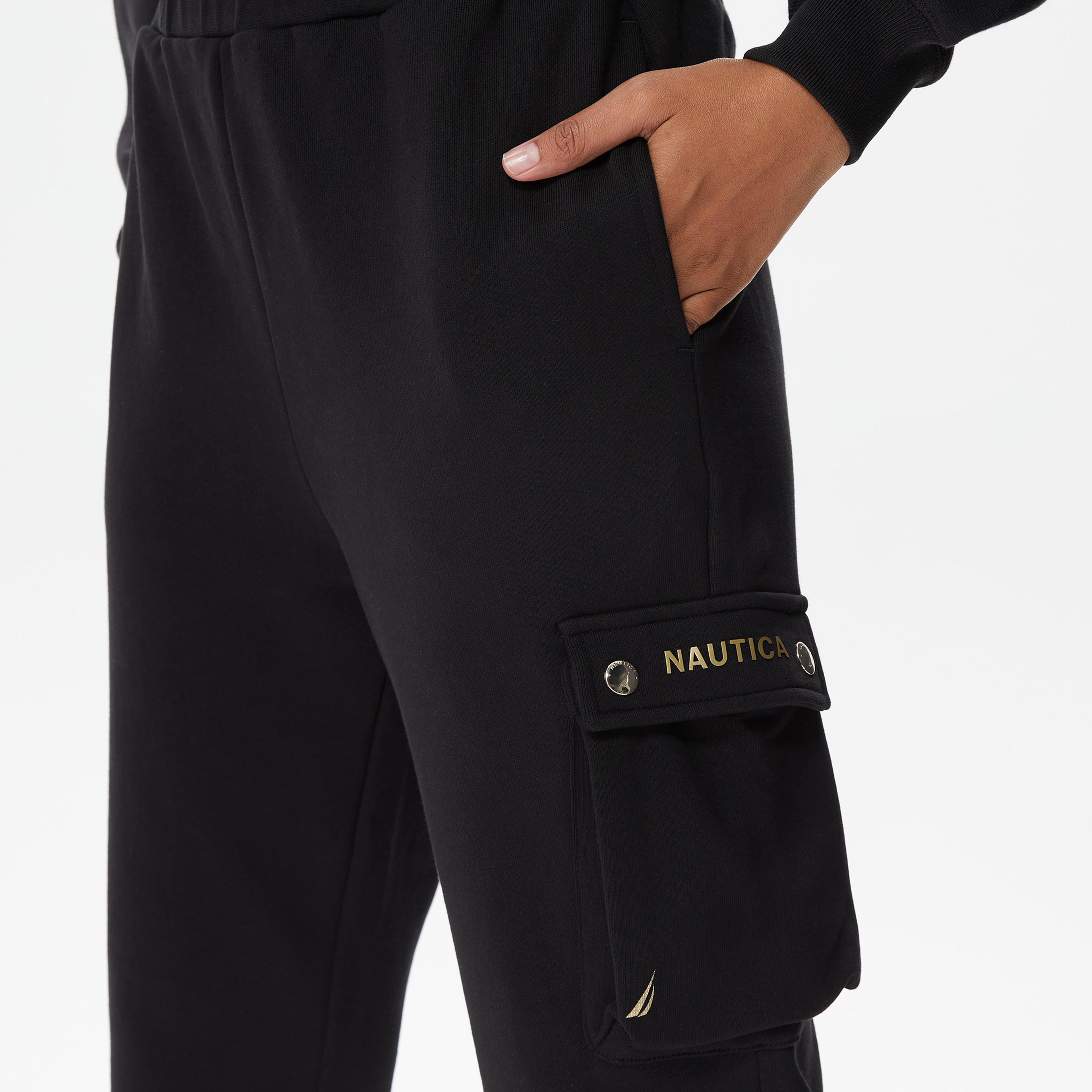 Nautica Kadın Siyah Relaxed Fit Eşofman Altı