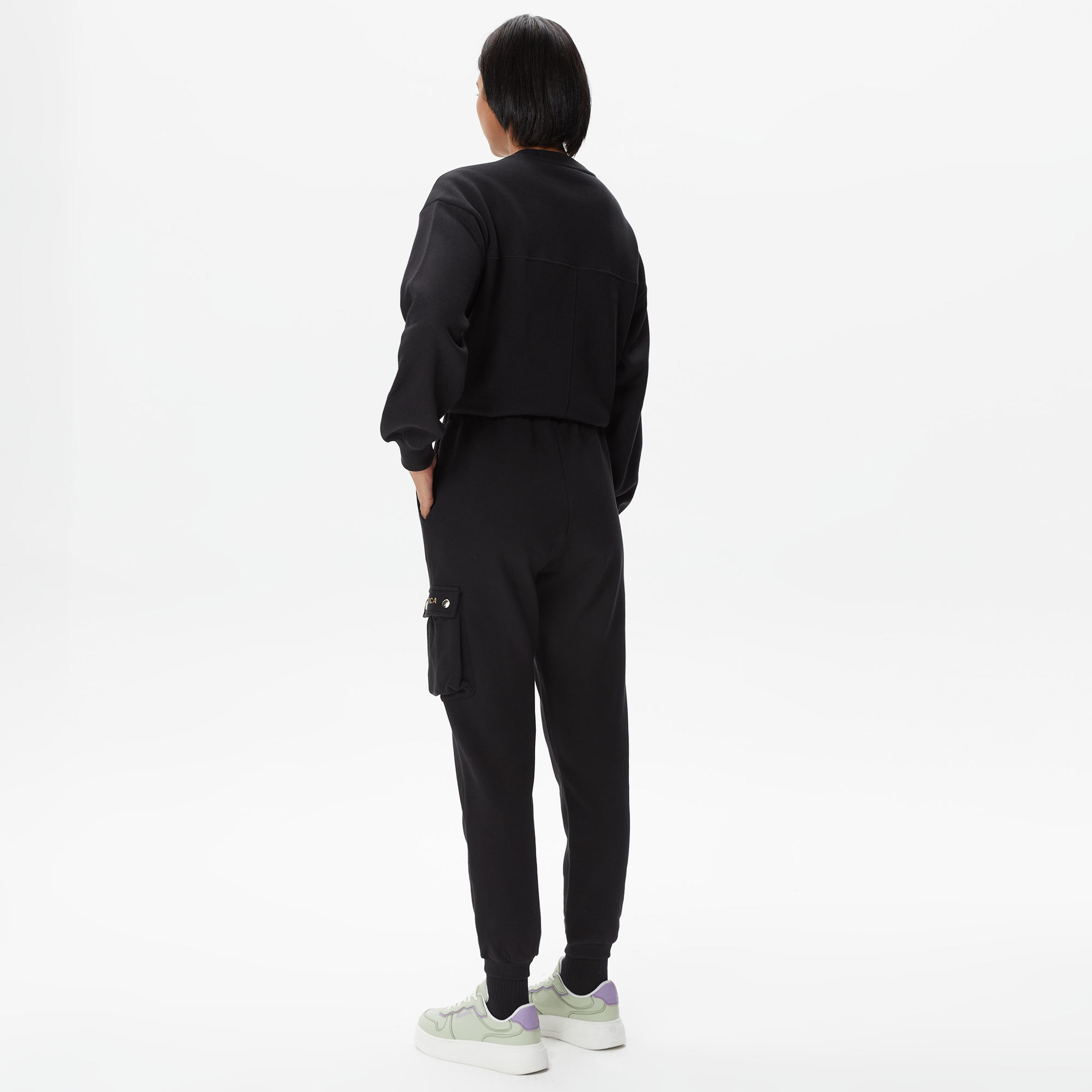 Nautica Kadın Siyah Relaxed Fit Eşofman Altı