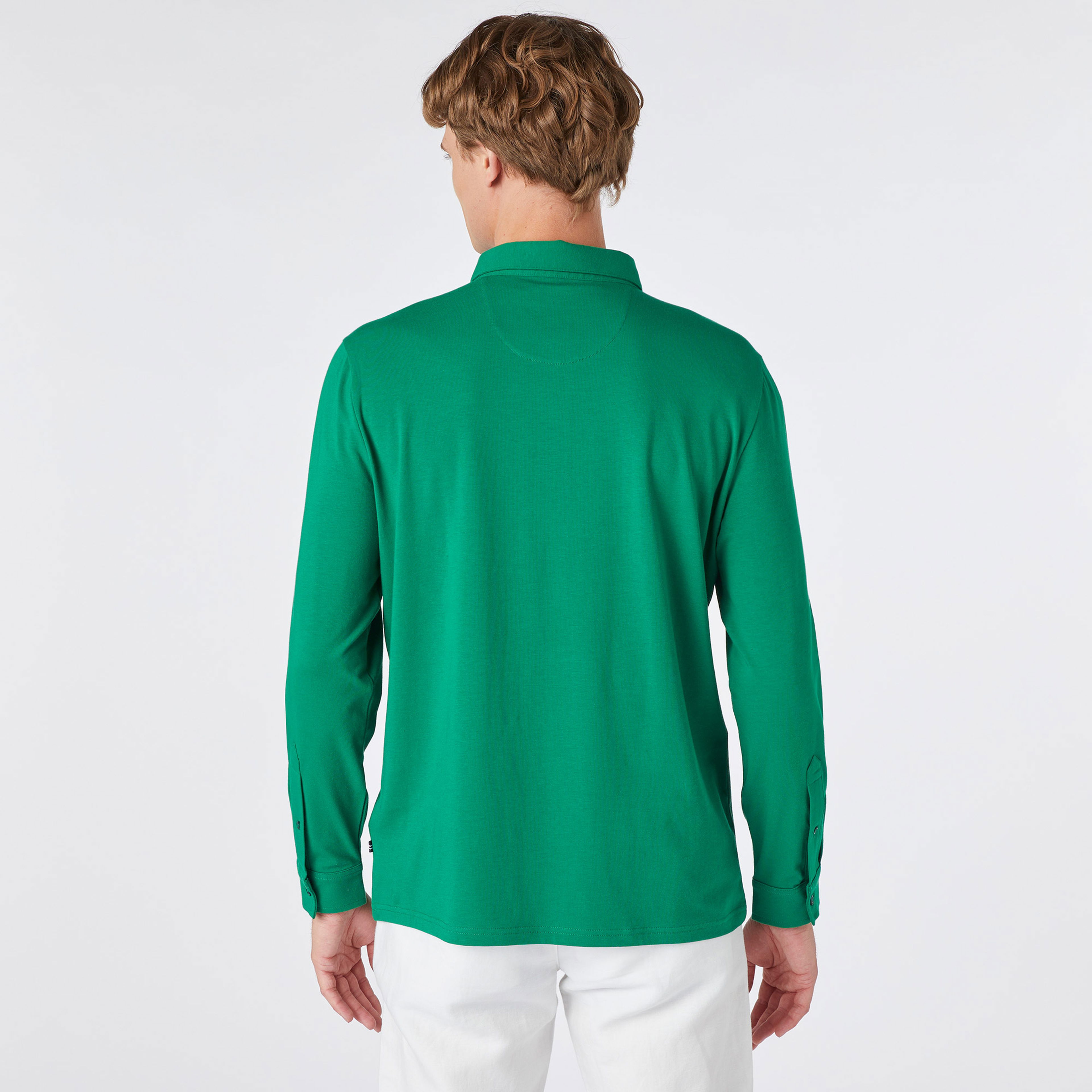 Nautica Erkek Yeşil Uzun Kollu Polo Yaka T-Shirt