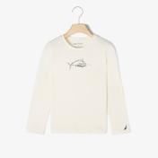 Nautica Erkek Çocuk Beyaz Standart Fit Uzun Kollu T-Shirt