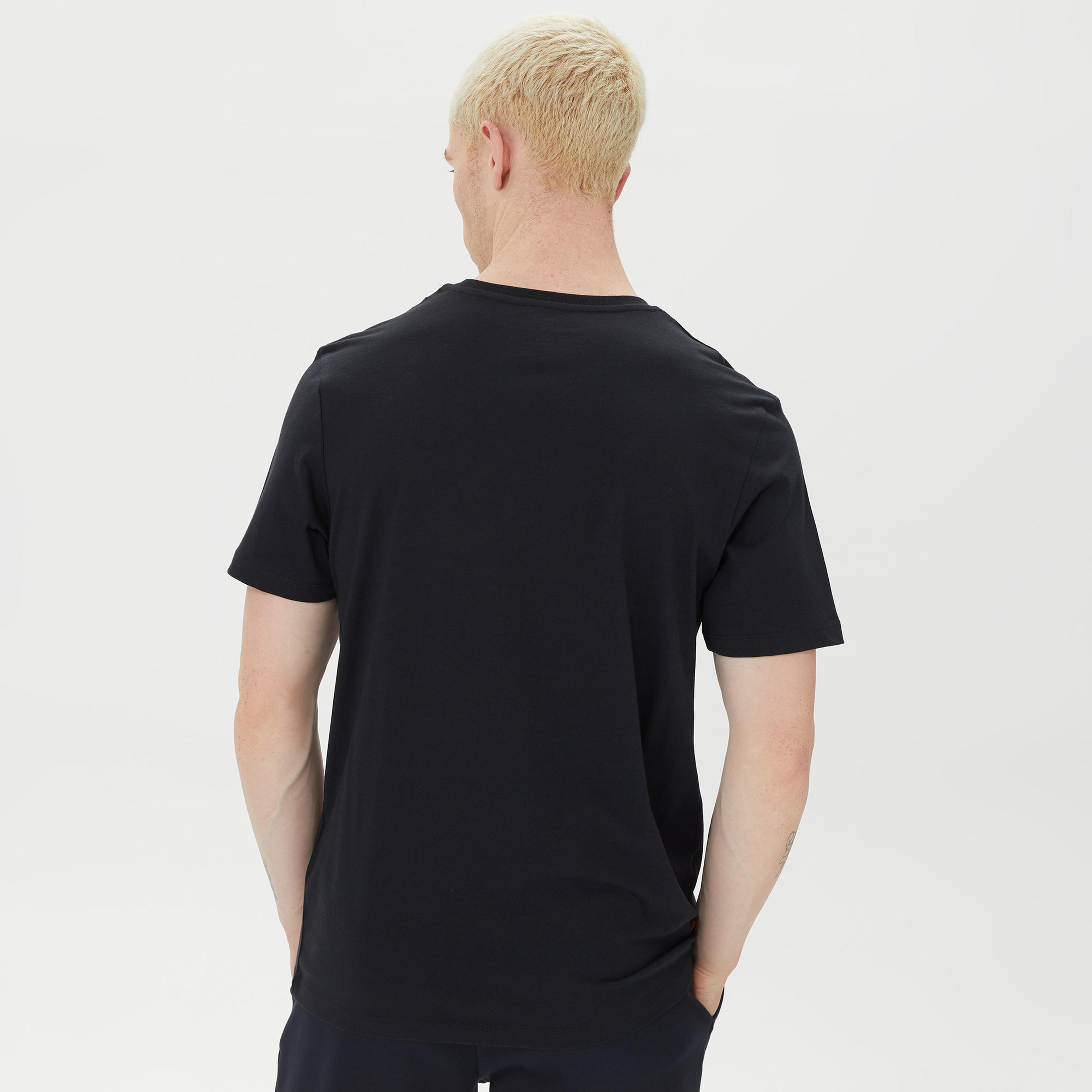 Timberland Small Logo Print Logo Erkek Siyah T-shirt