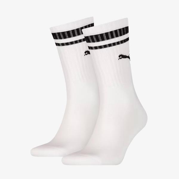 Puma Crew Heritage 2'li Unisex Beyaz Çorap