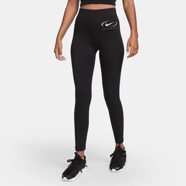 Nike Sportswear Legging High Rise Swoosh Kadın Siyah Tayt_2