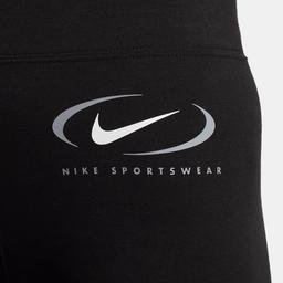 Nike Sportswear Lggng Hr Prnt Swsh Kadın Siyah Tayt