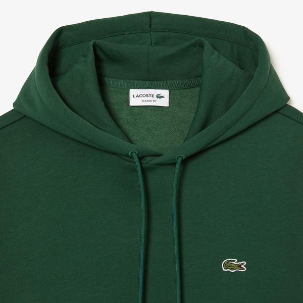 Lacoste Classic Erkek Classic Fit Kapüşonlu Yeşil Hoodie_5