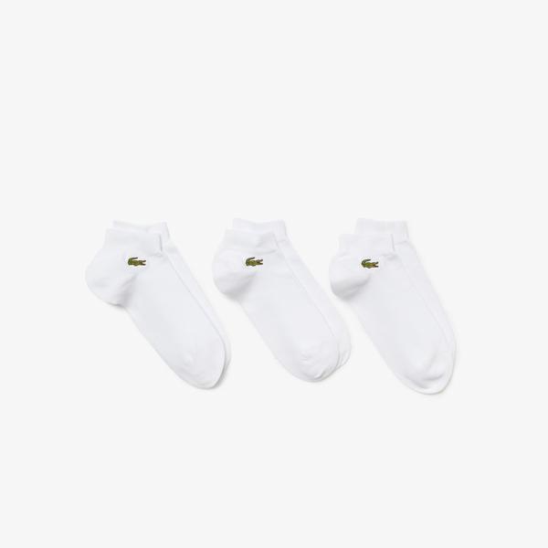 Lacoste SPORT Erkek 3'lü Beyaz Çorap_1