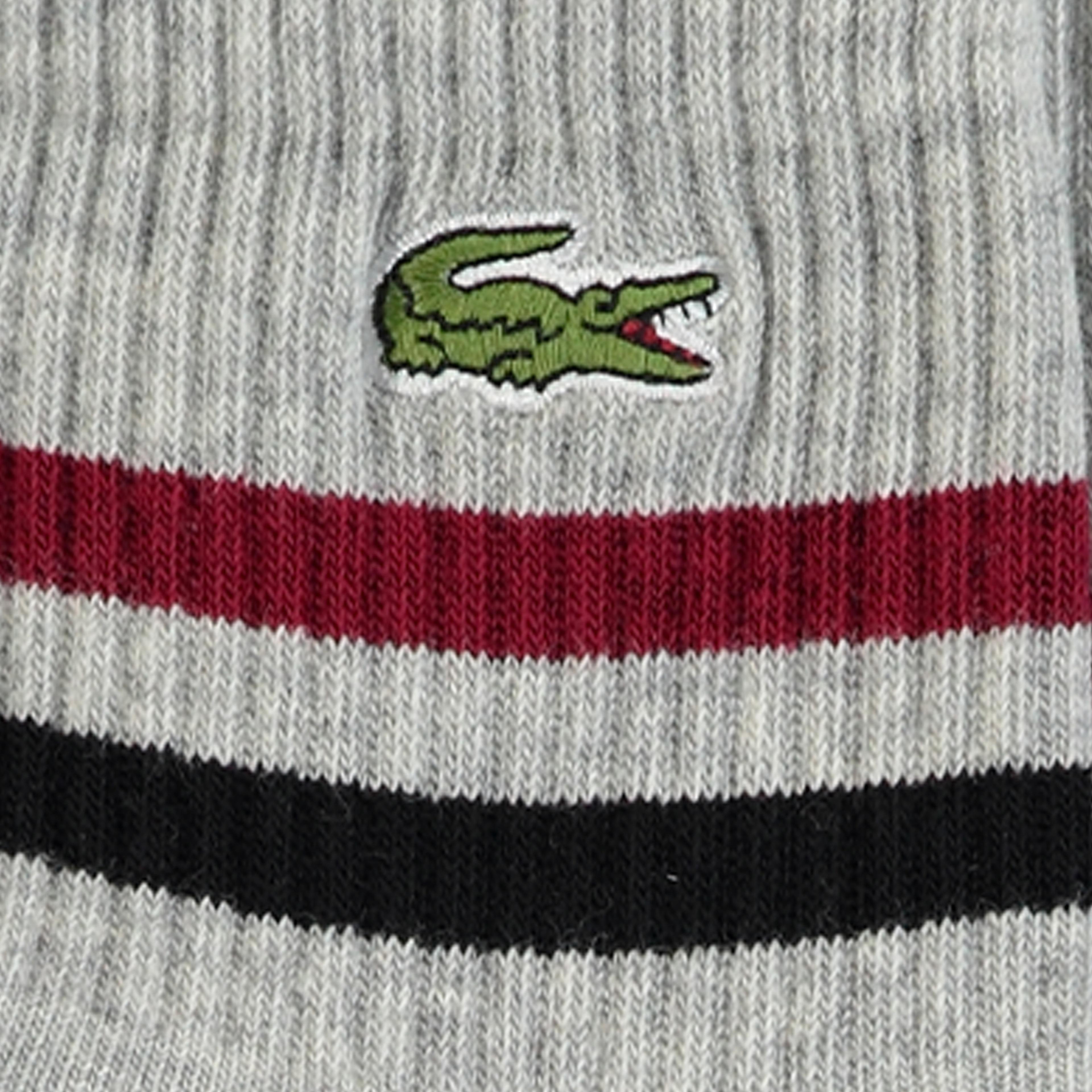 Lacoste Erkek Çizgili Gri Çorap