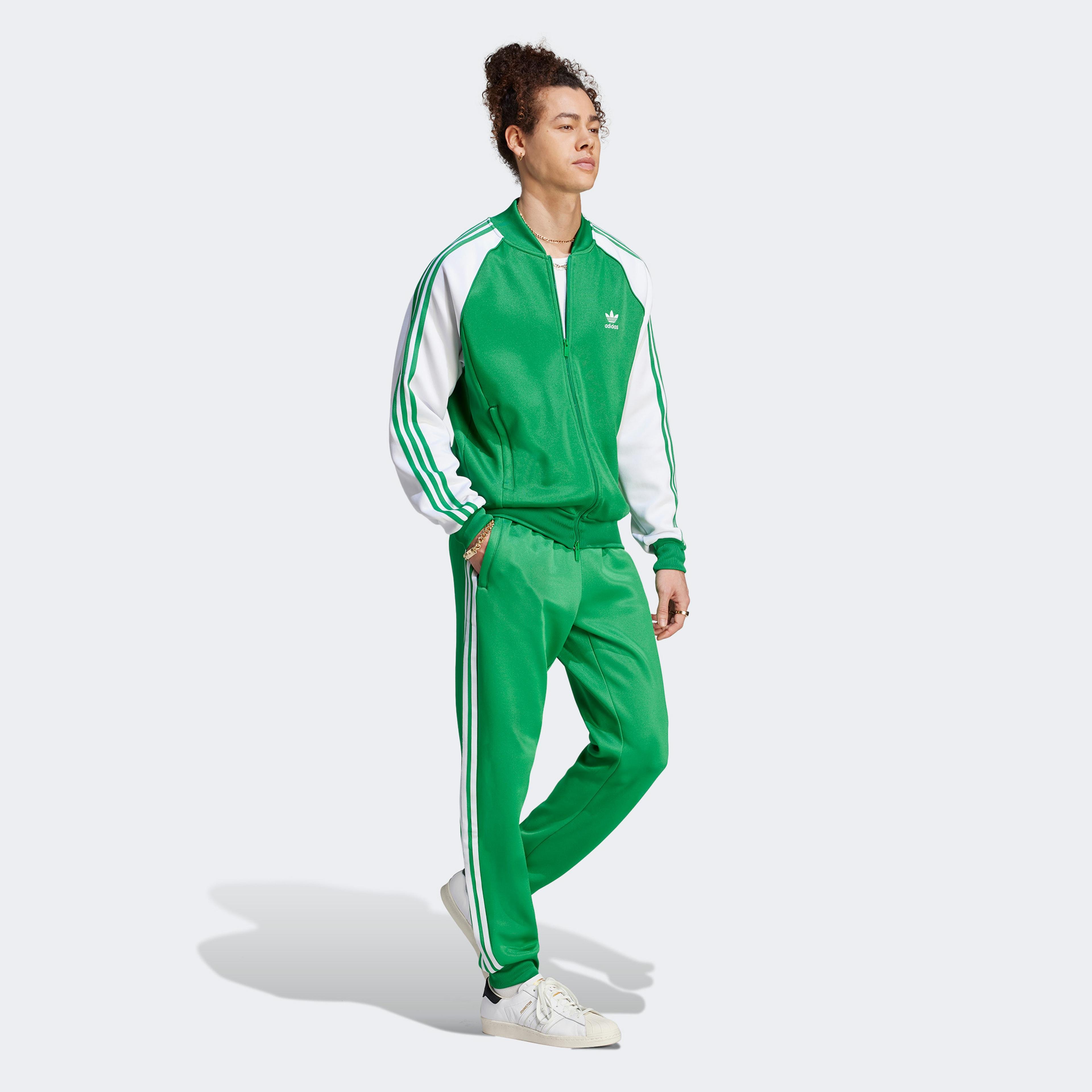 adidas Adicolor Classics+ SST Erkek Yeşil Eşofman Altı