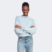 adidas Lng Ft Kadın Mavi Sweatshirt