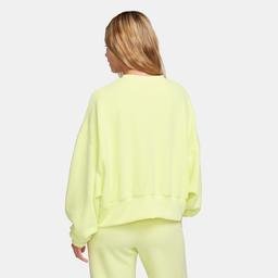 Nike Plsh Mod Crop Crew Kadın Sarı Sweatshirt