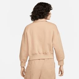Nike Sportswear Phoenix Fleece Cropped 3 Q Kadın Pembe Polo Sweatshirt
