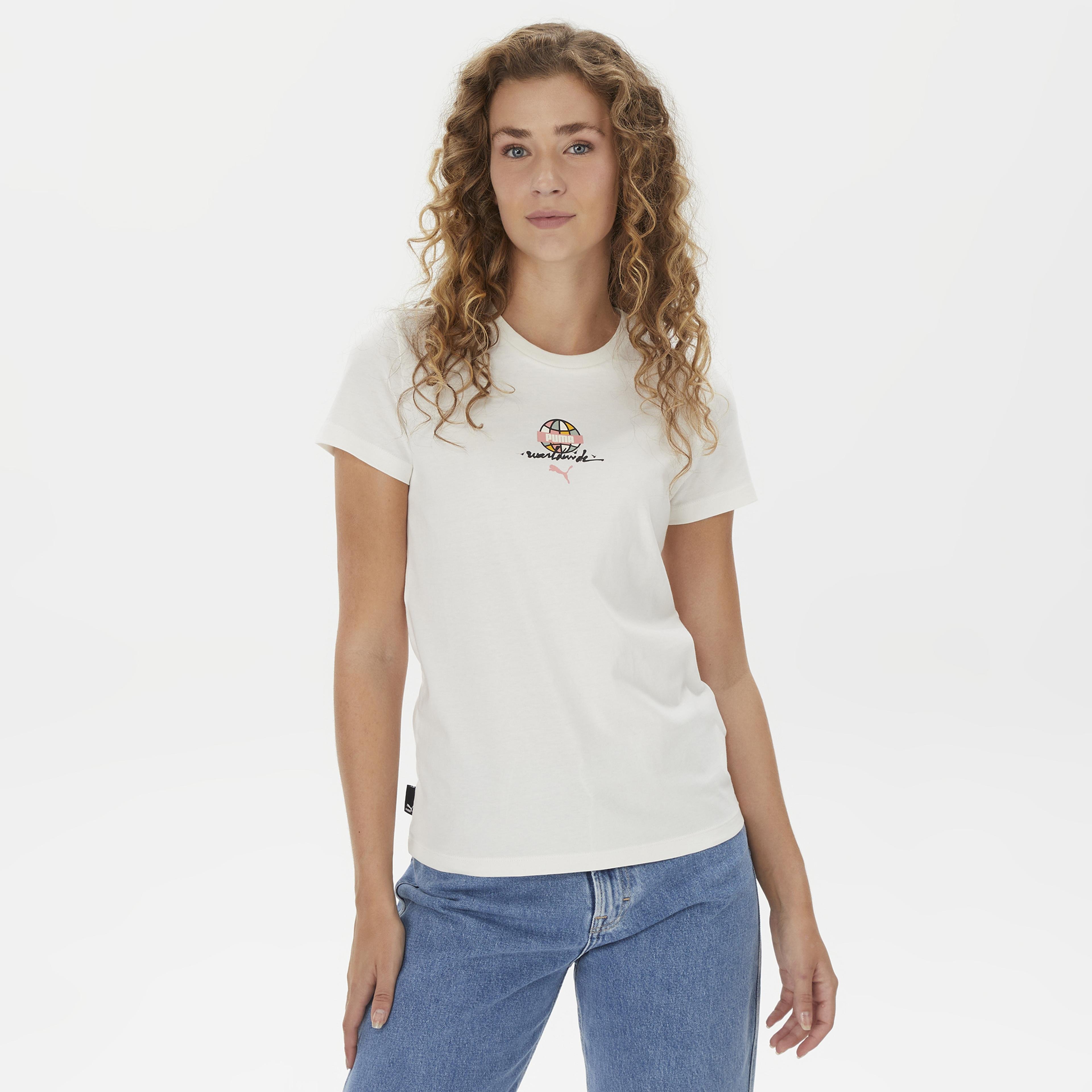 Puma SWxP Kadın Beyaz T-Shirt