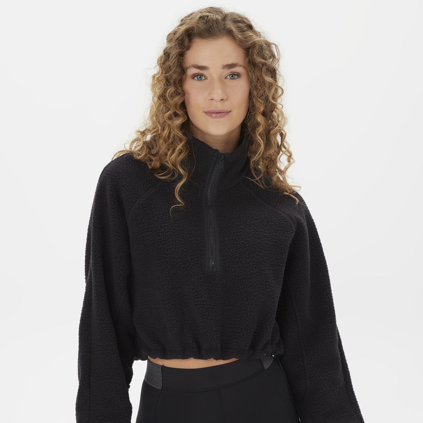 | Sweatshirt Pullover Sherpa Kadın Kadin Calvin SuperStep Klein Siyah 34-5390028 Hybrid Sweatshirt