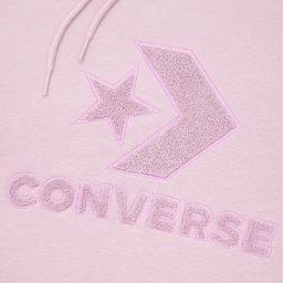 Converse Loose Fit Center Logo Unisex Pembe Hoodie