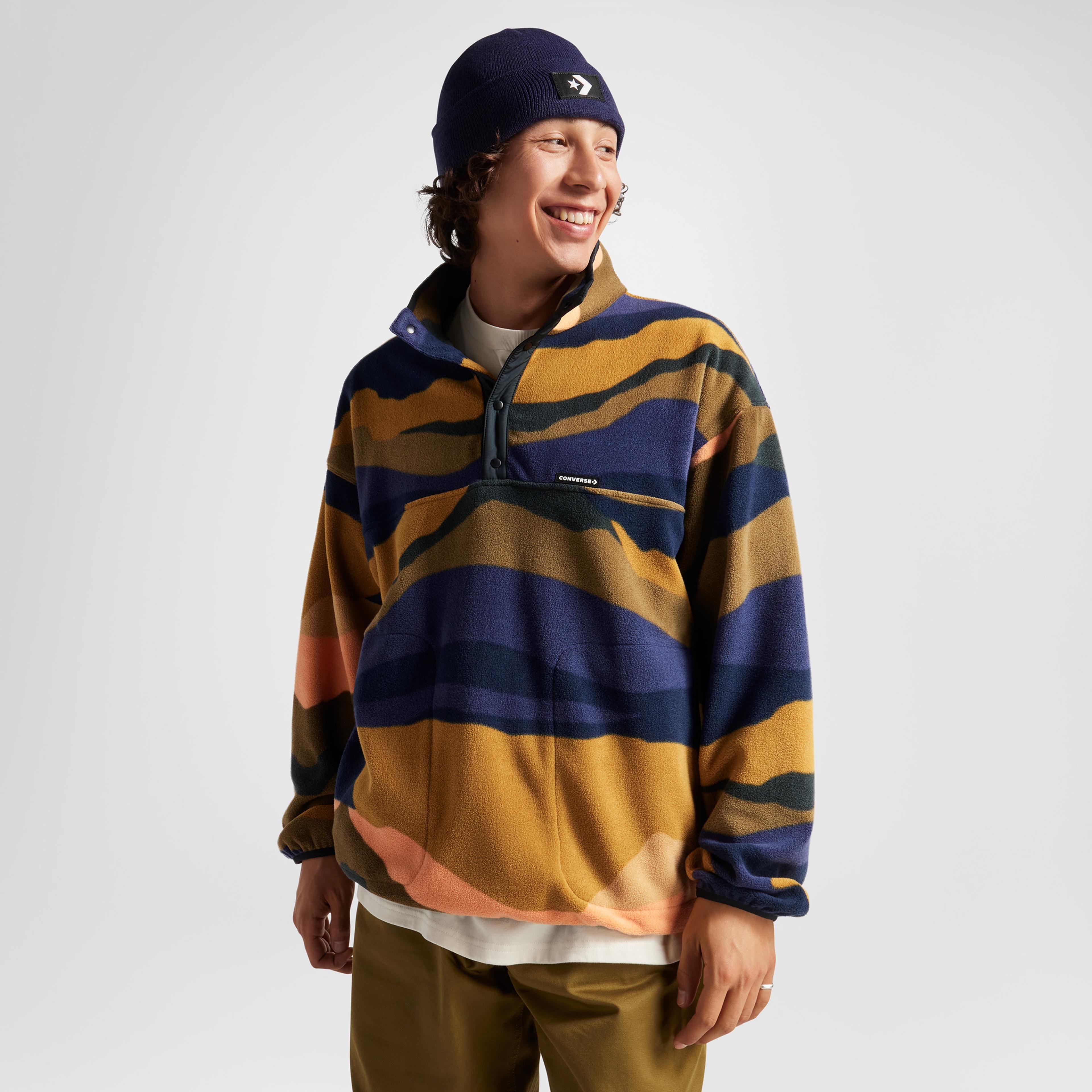 Converse Holiday Cc Pop Over All Over Print Erkek Renkli Sweatshirt