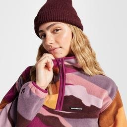 Converse Polar Fleece Printed Popover Kadın Bordo Sweatshirt