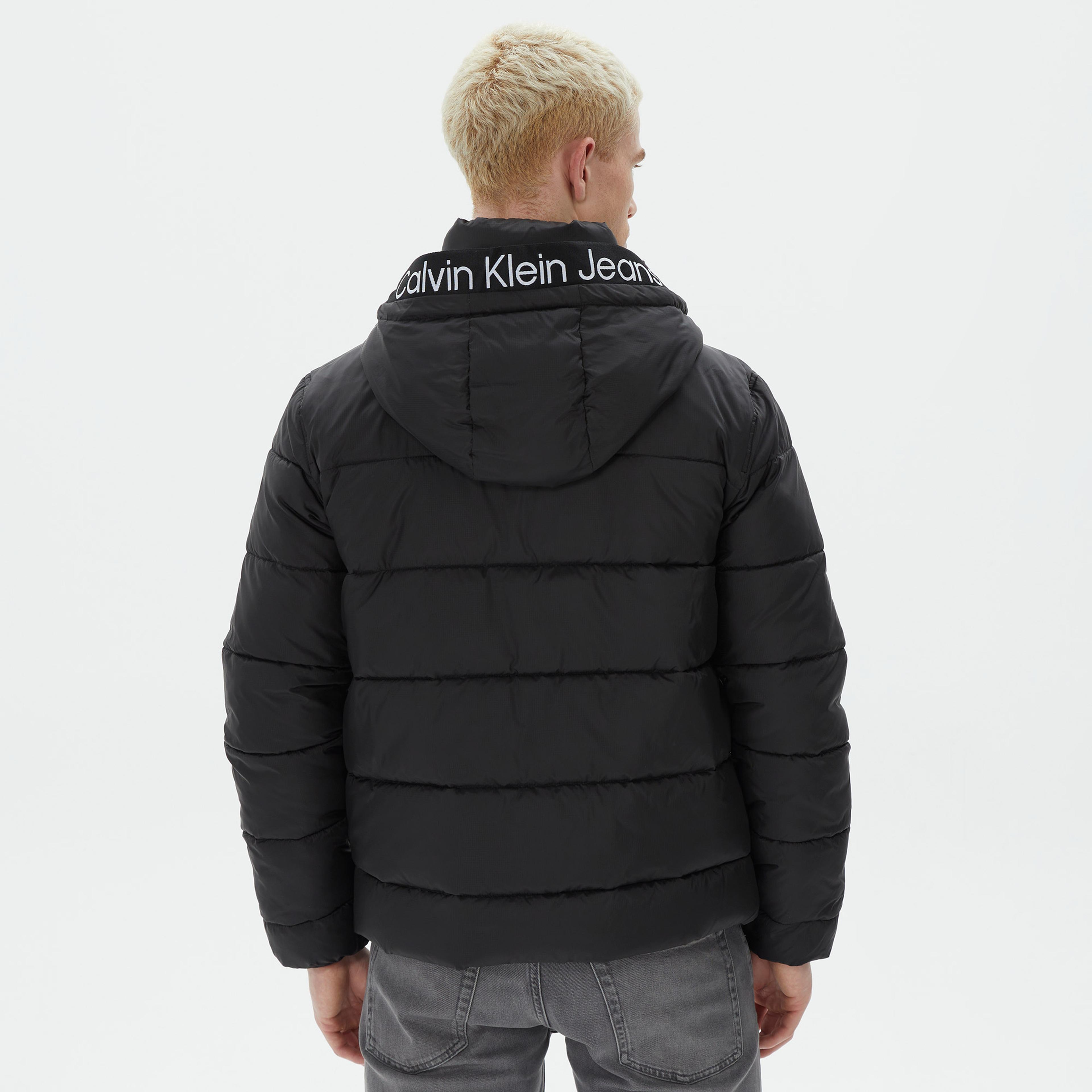 Calvin Klein Jeans Trim Lw Padded Erkek Siyah Mont