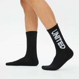 UNITED4 Classic Unisex Siyah/Beyaz 2'li Çorap