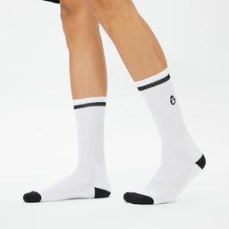 United4 Nakışlı Erkek Beyaz/Siyah Çorap
