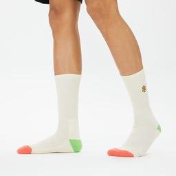 United4 Nakışlı Erkek Beyaz Çorap