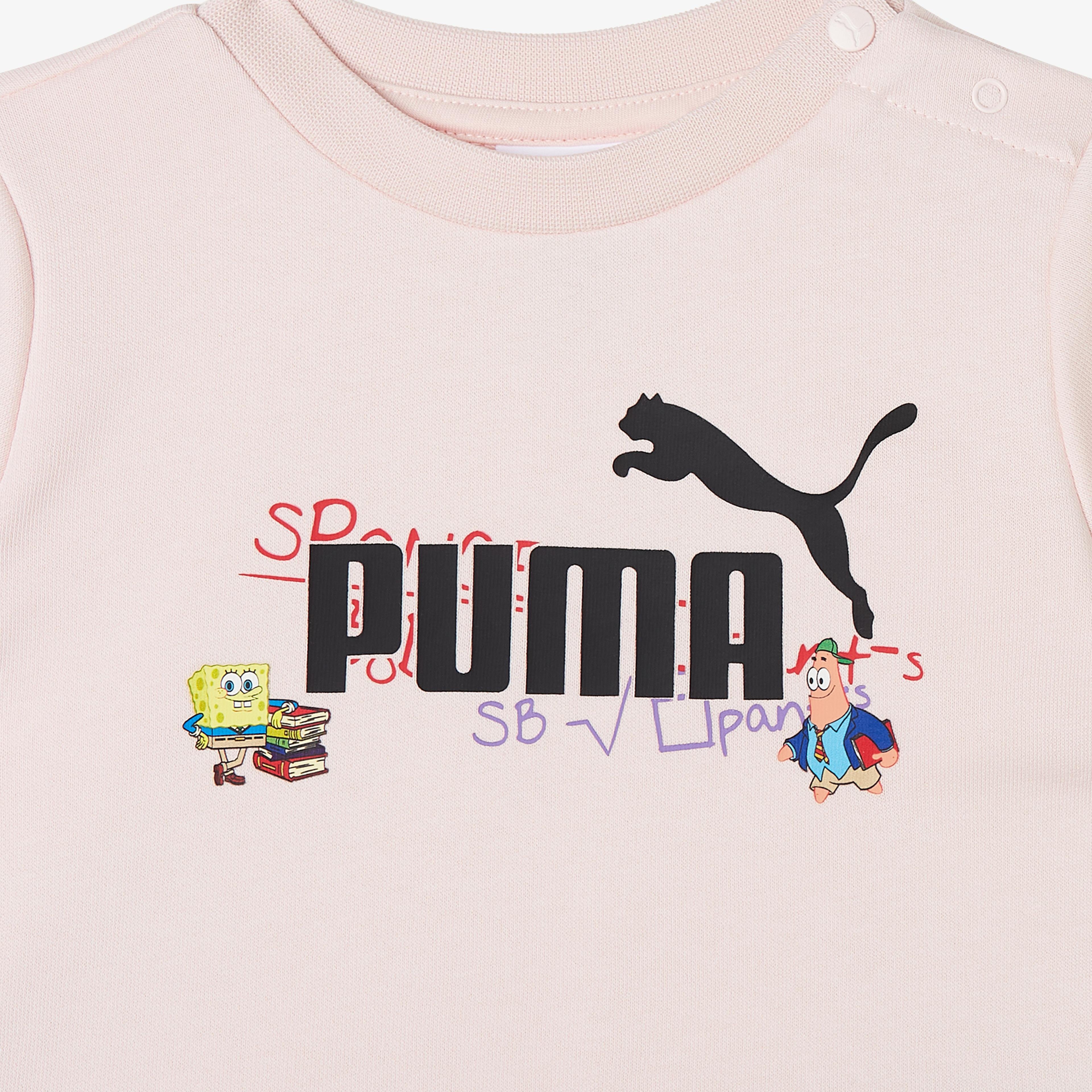 Puma X SPONGEBOB Çocuk Pembe Eşofman Takımı