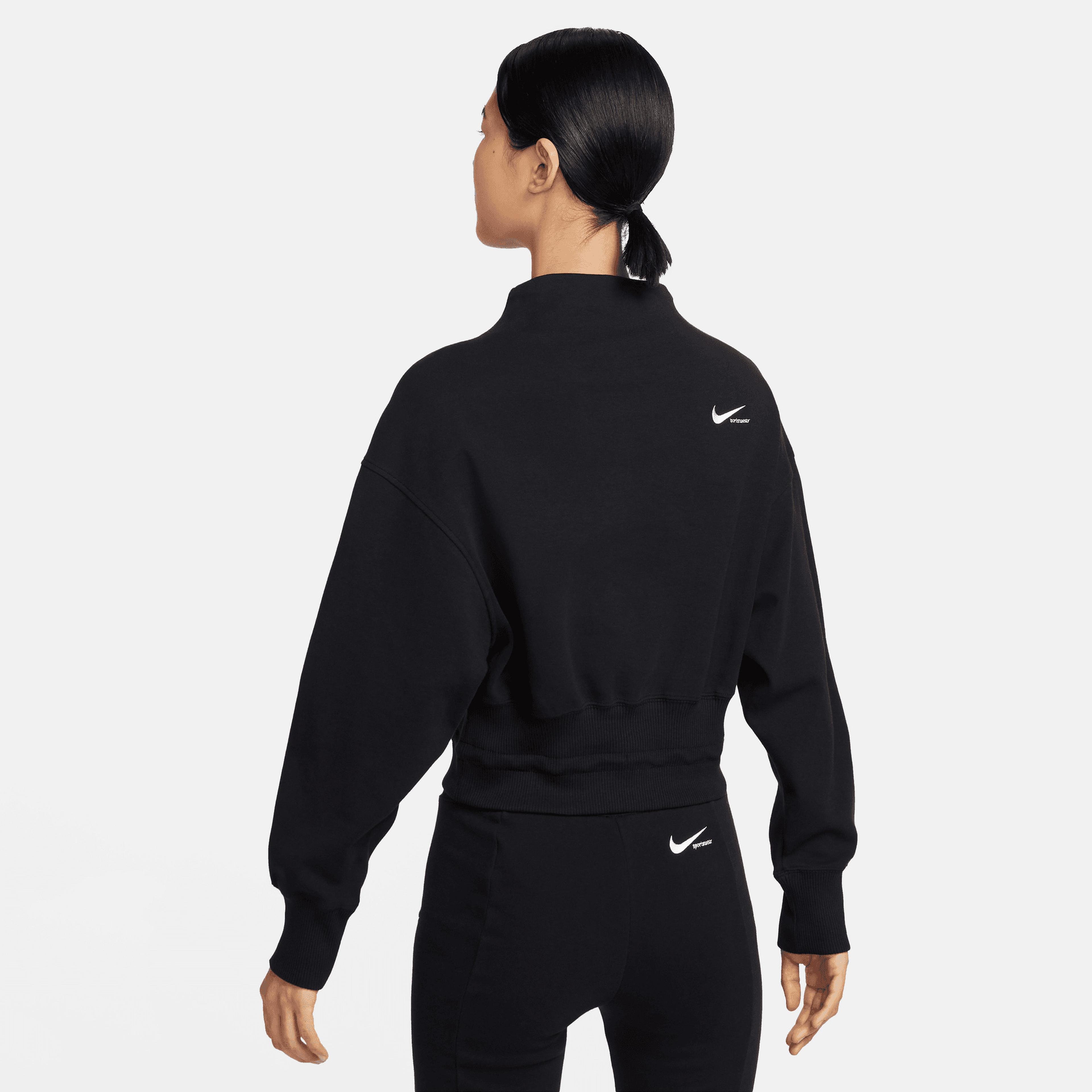 Nike Sportswear Collection Mock Neck  Kadın Siyah Sweatshirt
