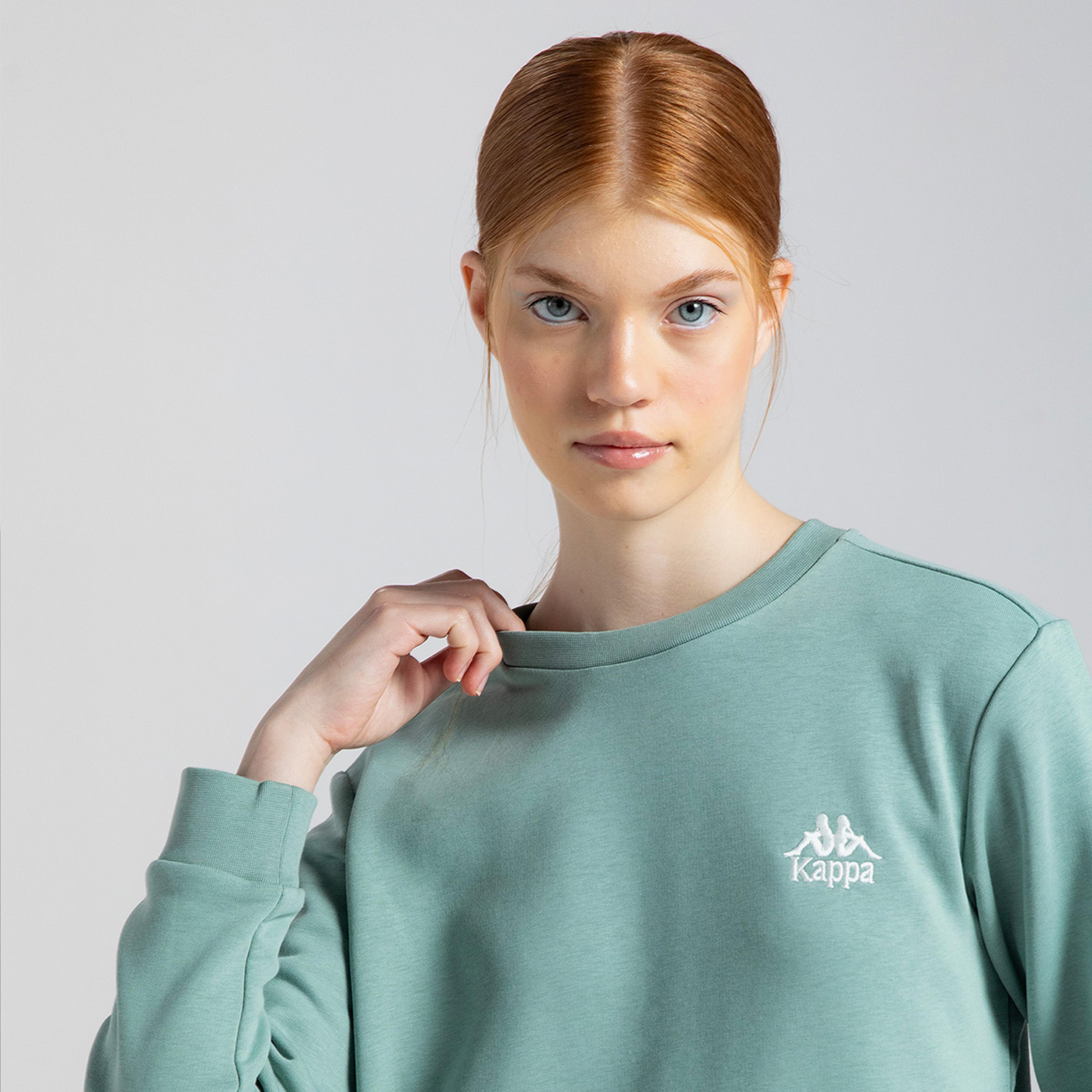 Kappa Authentic Uka Kadın Yeşil Günlük Sweatshirt