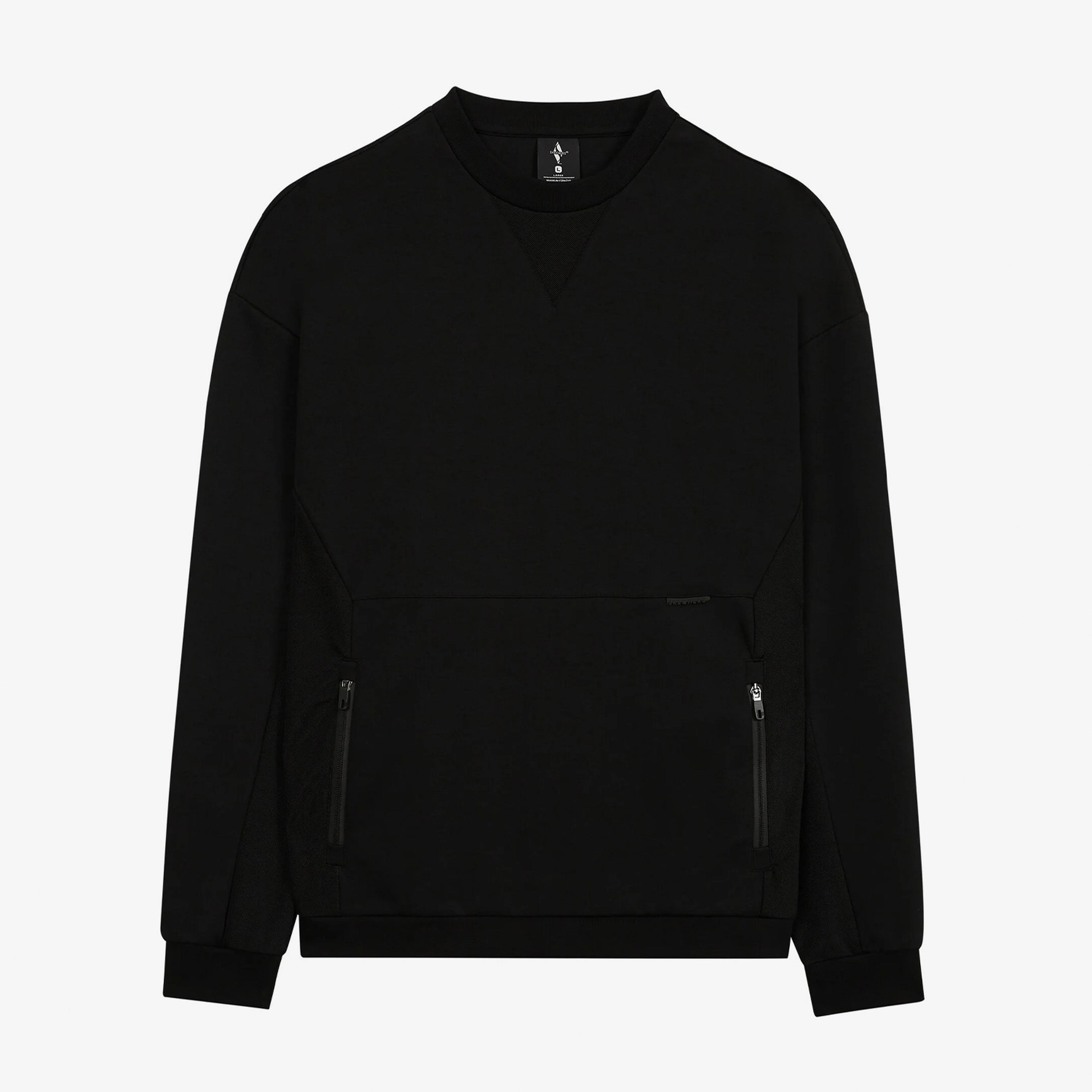 Skechers 2Xı-Lock Crew Neck Erkek Siyah Günlük Sweatshirt