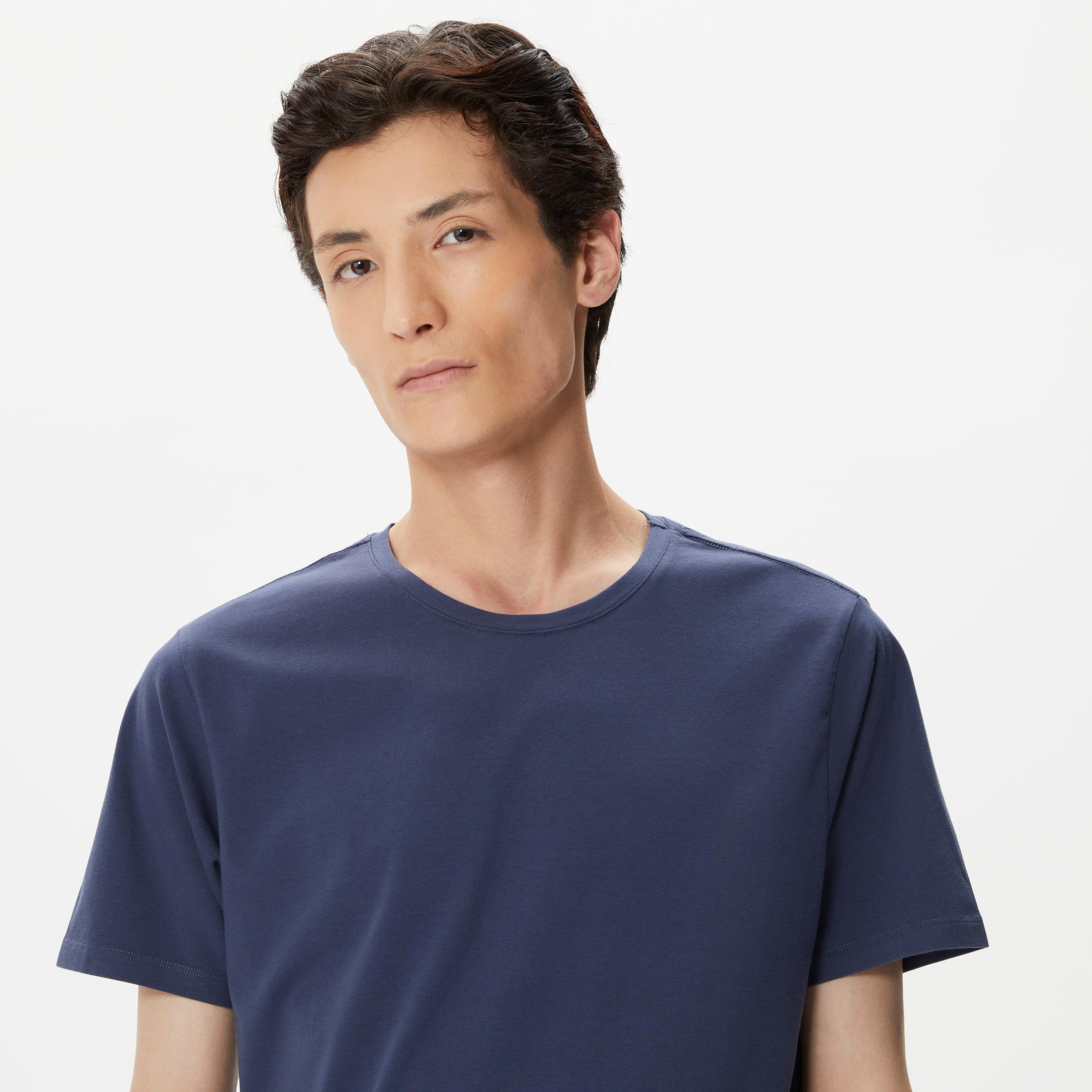 Superfly Basic Erkek Lacivert Günlük T-Shirt
