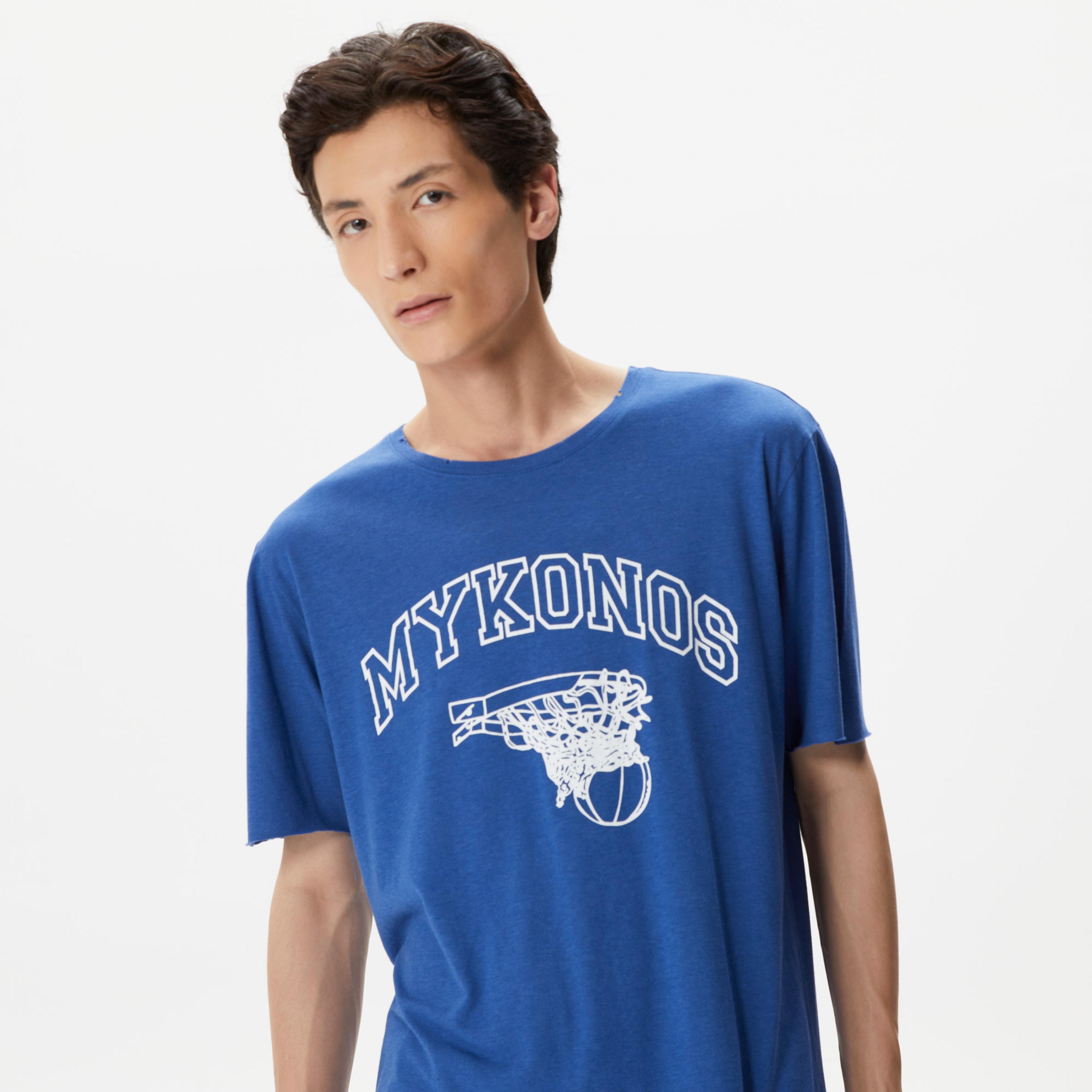 Superfly Erkek Mavi Günlük T-Shirt