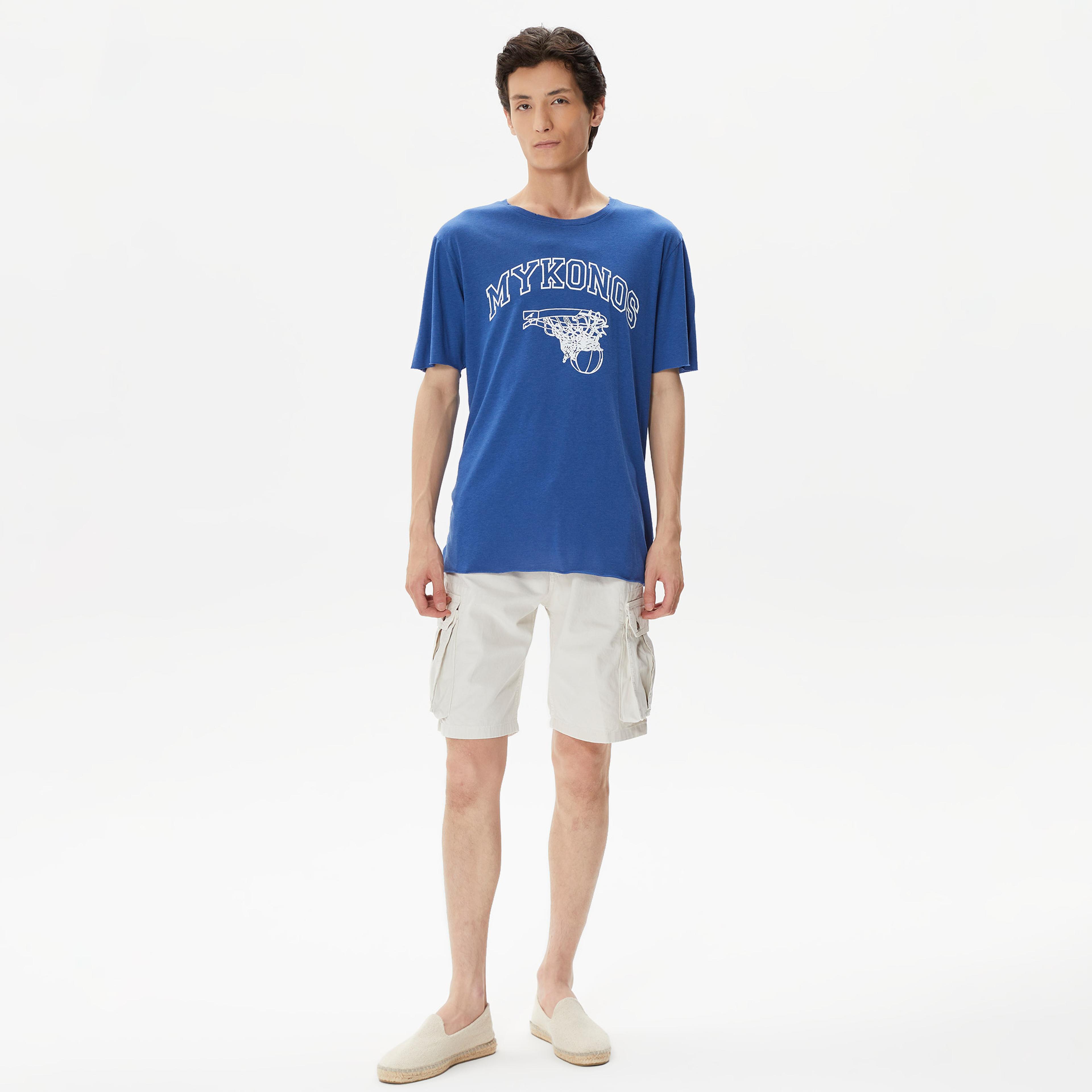 Superfly Erkek Mavi Günlük T-Shirt