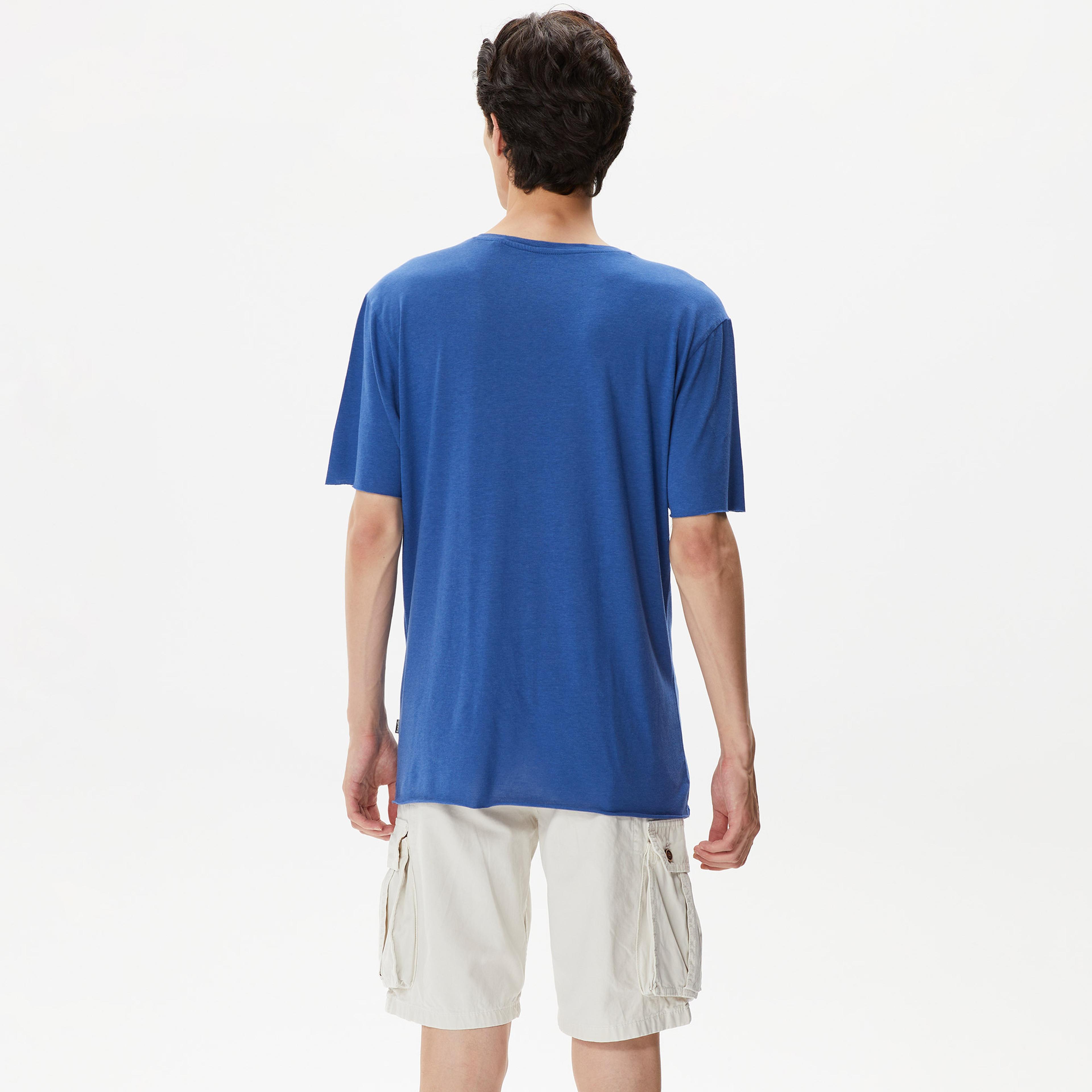 Superfly Erkek Mavi Günlük T-Shirt