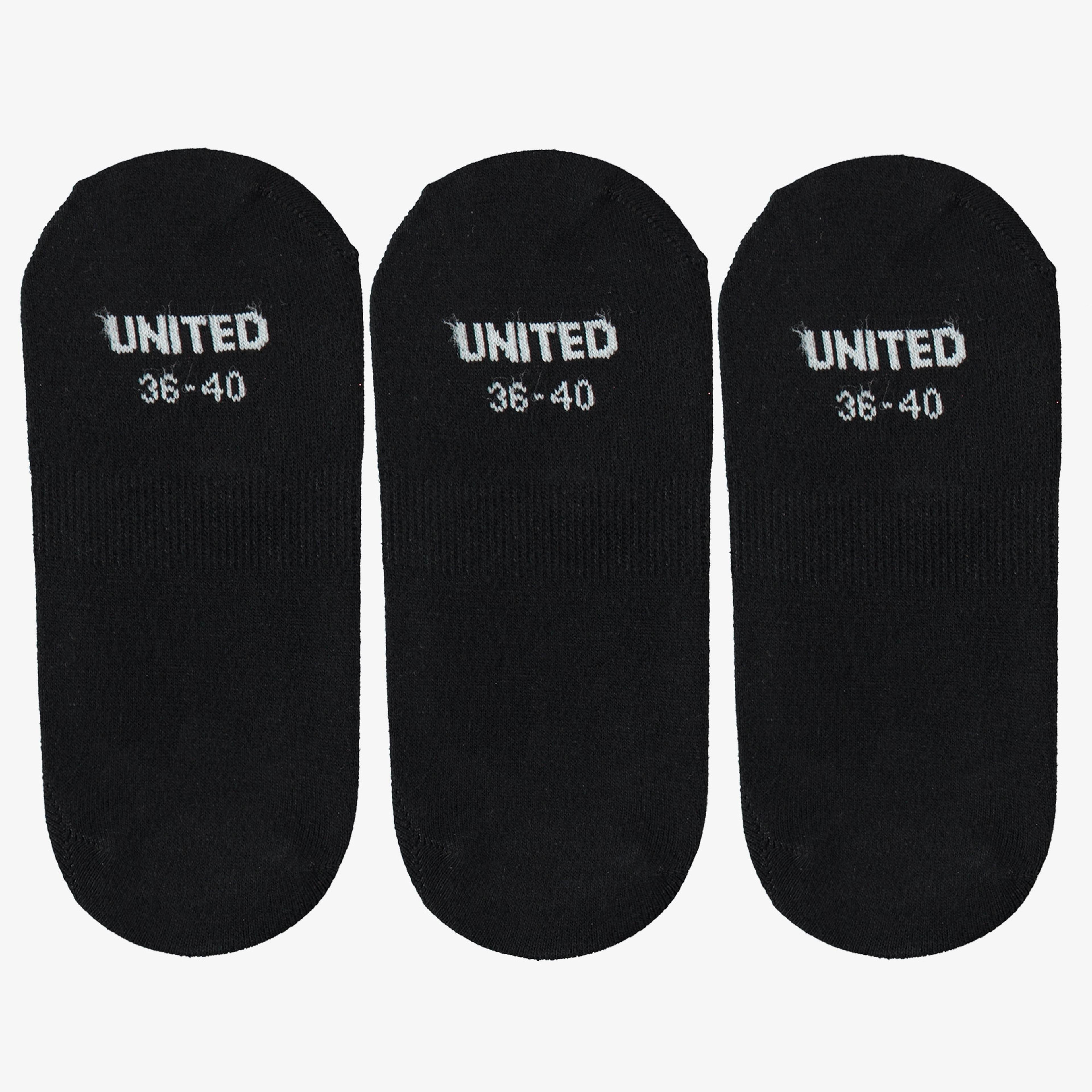United4 Core Kadın Siyah 3'lü Çorap