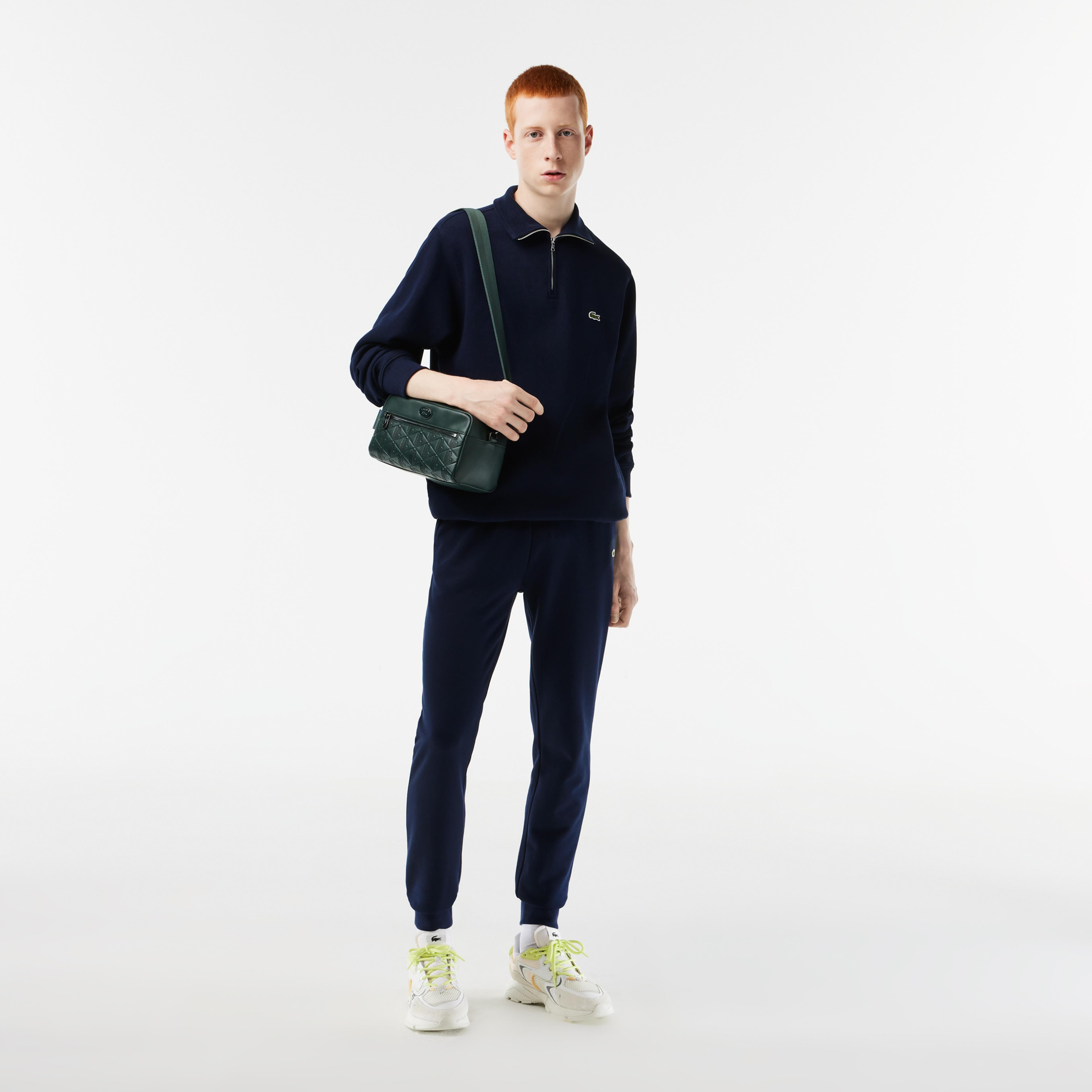 Lacoste Erkek Classic Fit Yarım Fermuarlı Lacivert Sweatshirt