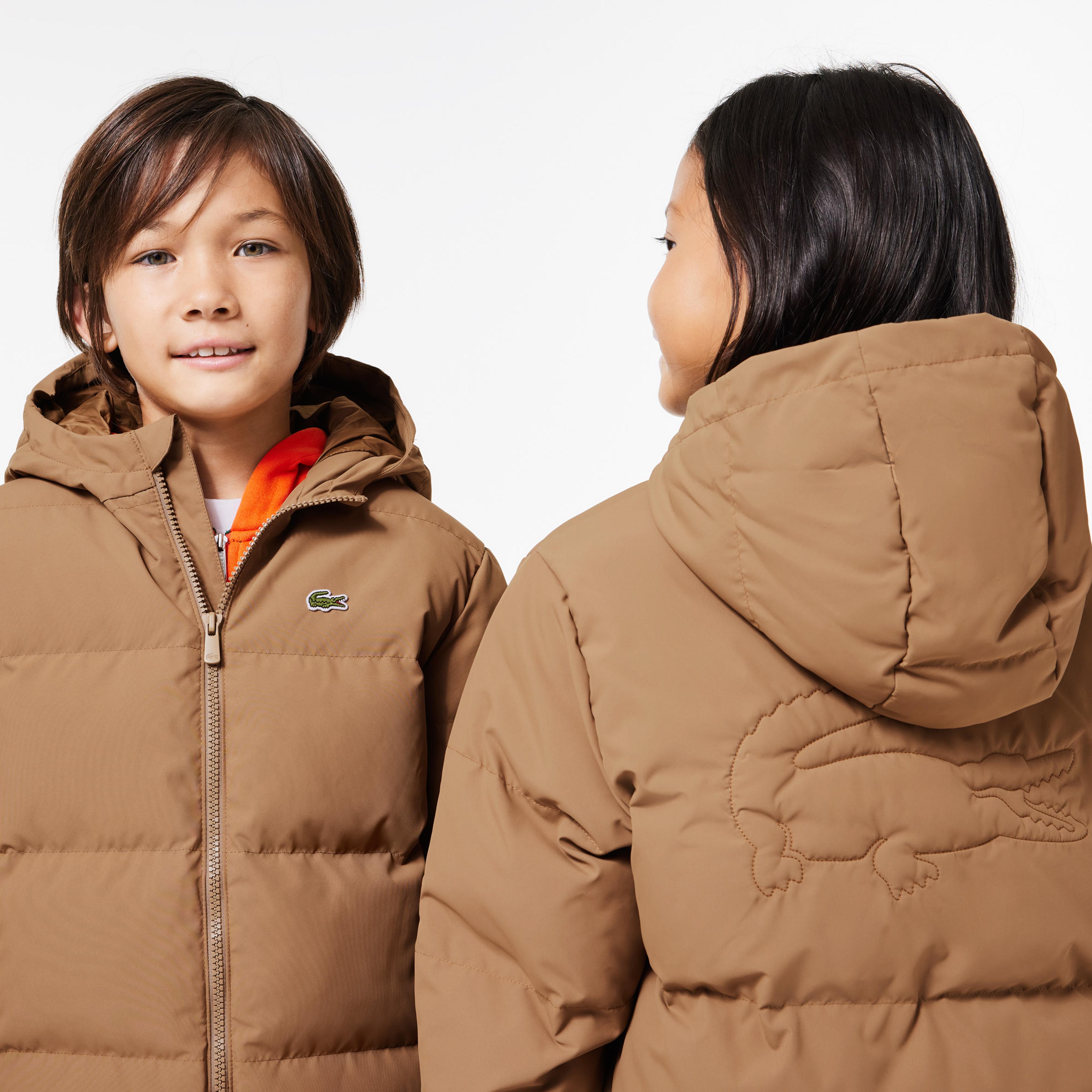 Lacoste Çocuk Kapitone Kahverengi Mont