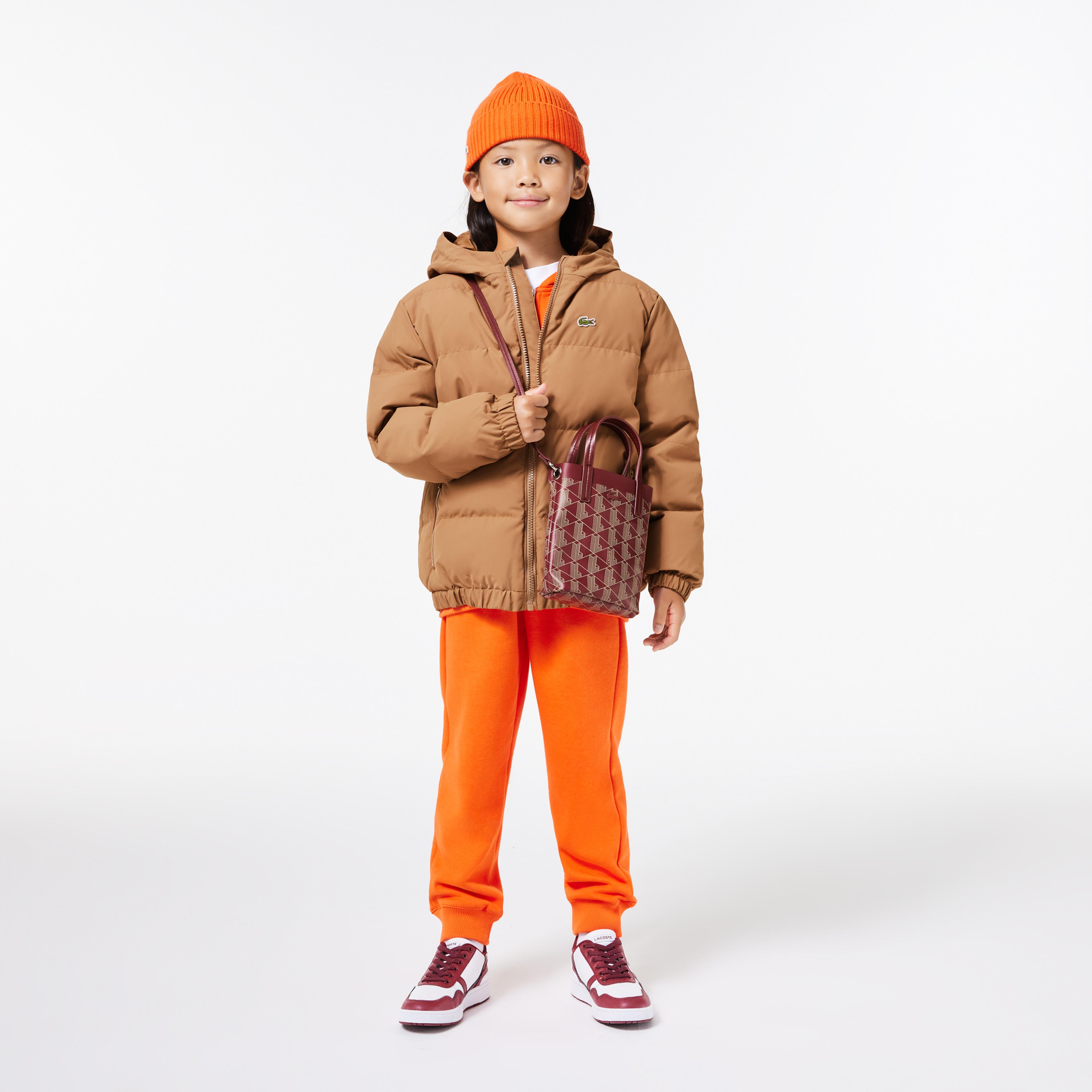 Lacoste Çocuk Kapitone Kahverengi Mont