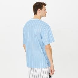 Karl Kani Signature Pinstripe Erkek Mavi T-Shirt