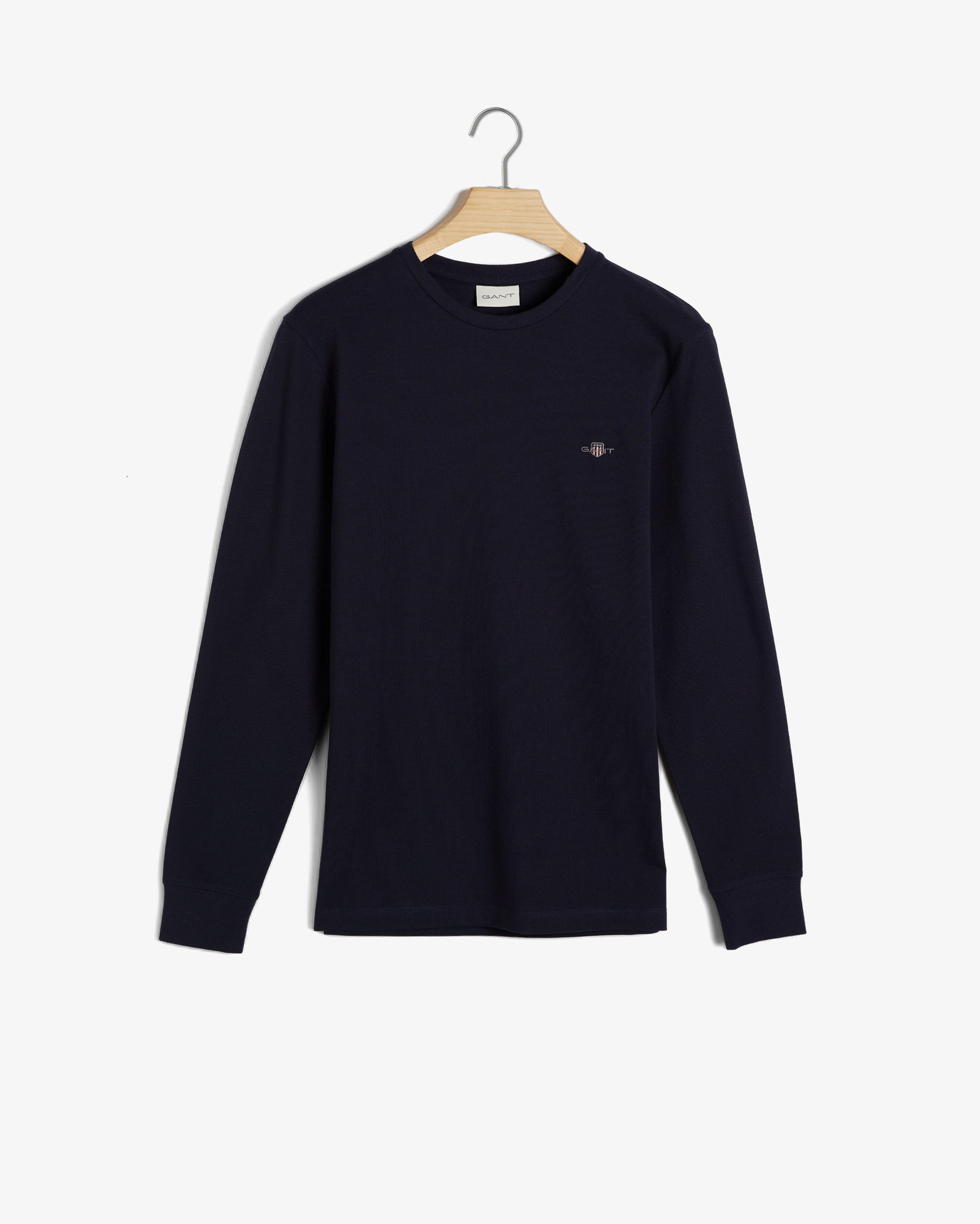 GANT Erkek Lacivert Slim Fit Bisiklet Yaka T-shirt