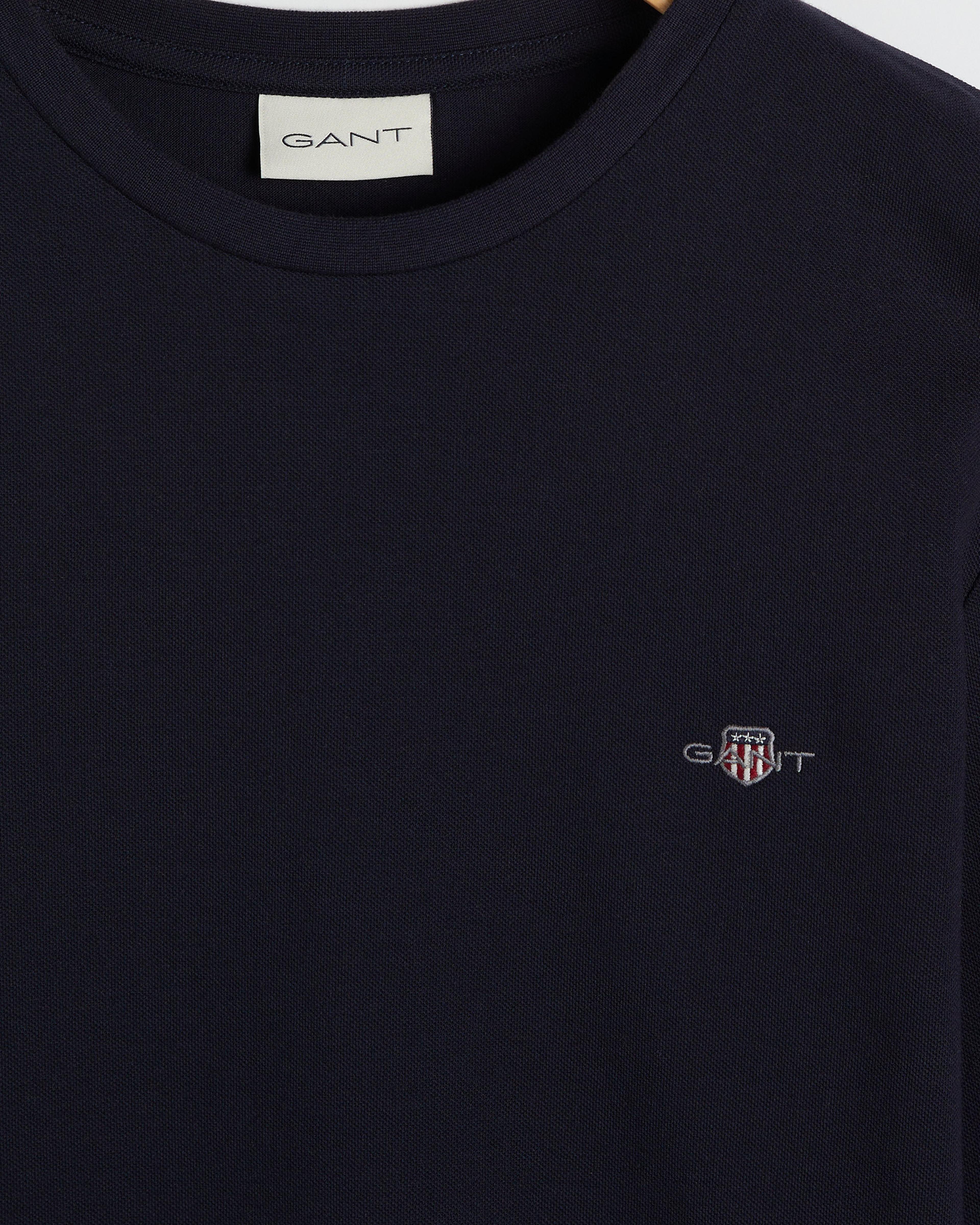 GANT Erkek Lacivert Slim Fit Bisiklet Yaka T-shirt