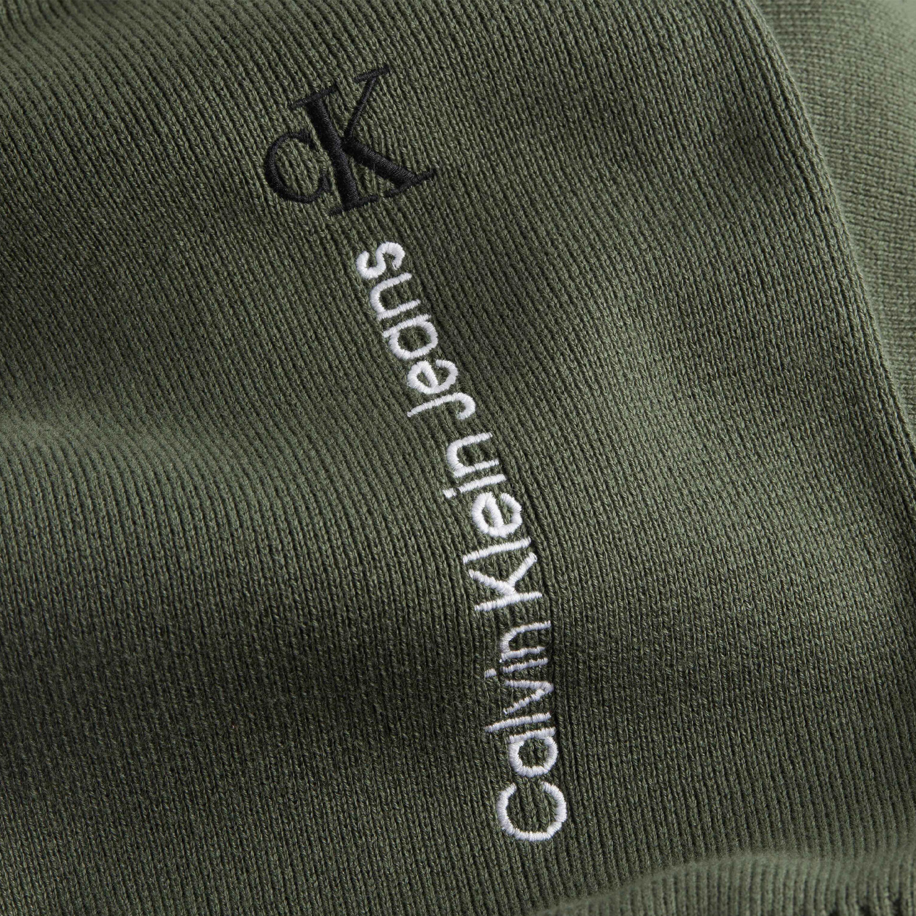 Calvin Klein Jeans Vertical Institutional Erkek Yeşil Sweatshirt