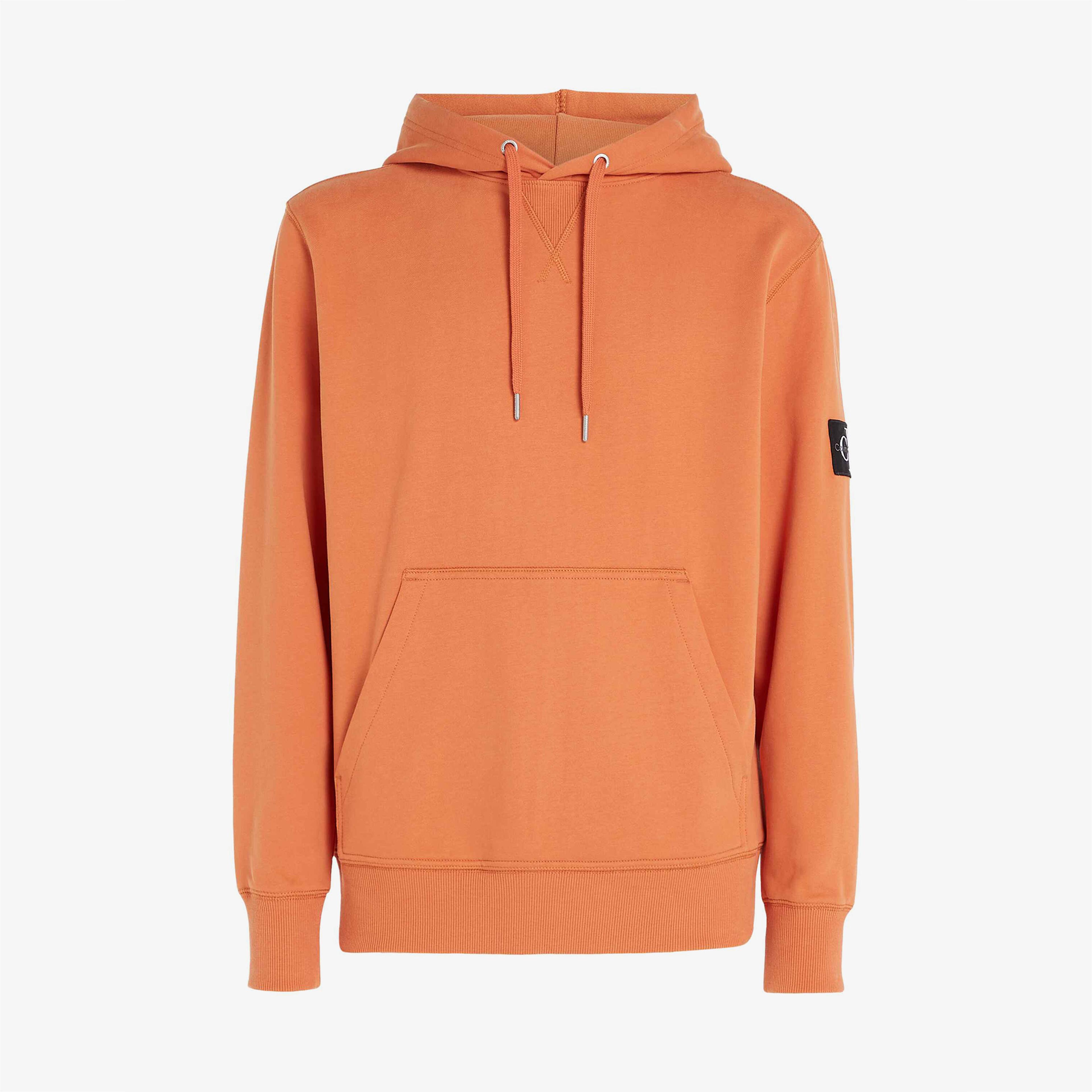 Calvin Klein Jeans Badge Hoodie Erkek Turuncu Rugby & Sweatshırt