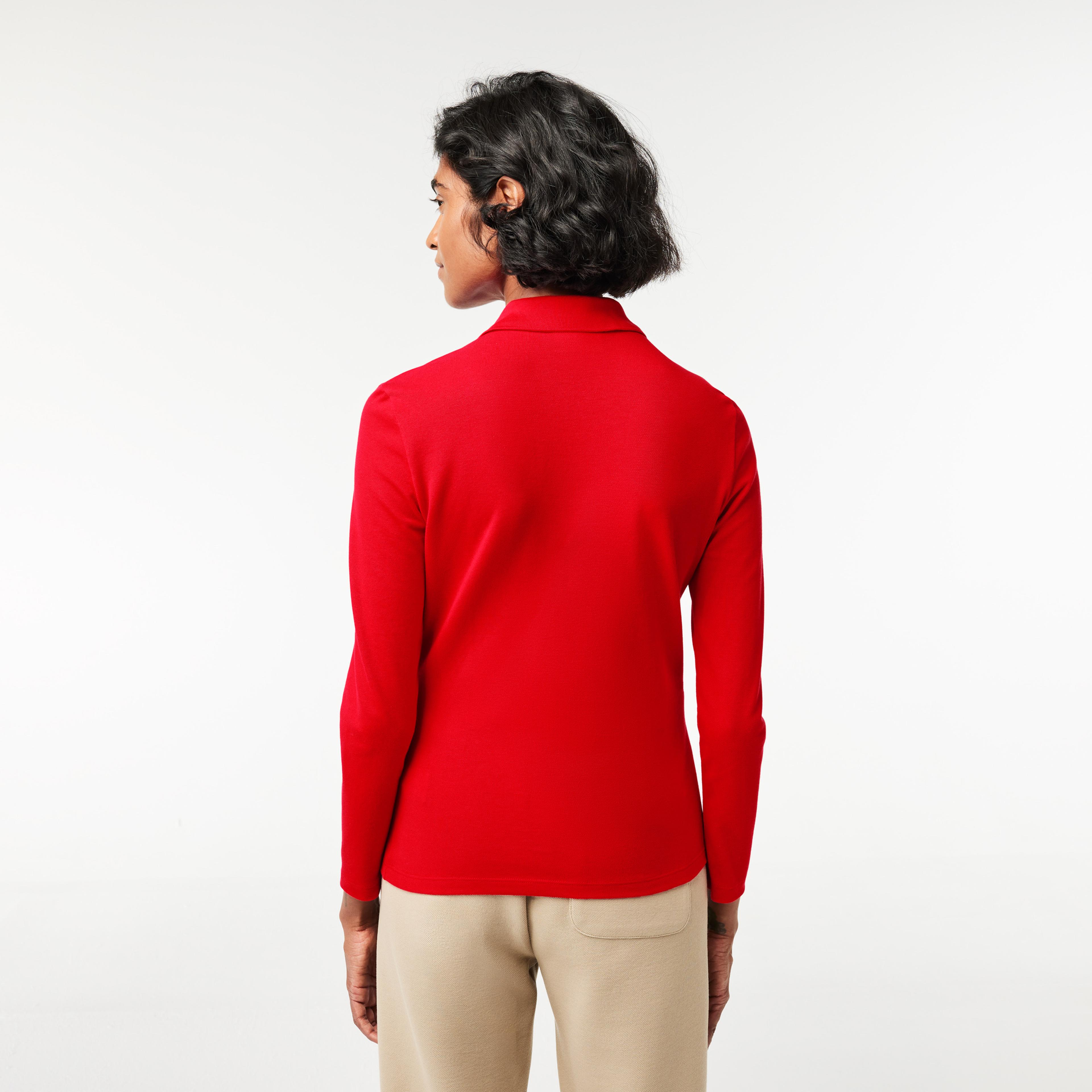 Lacoste Kadın Slim Fit Kırmızı Polo