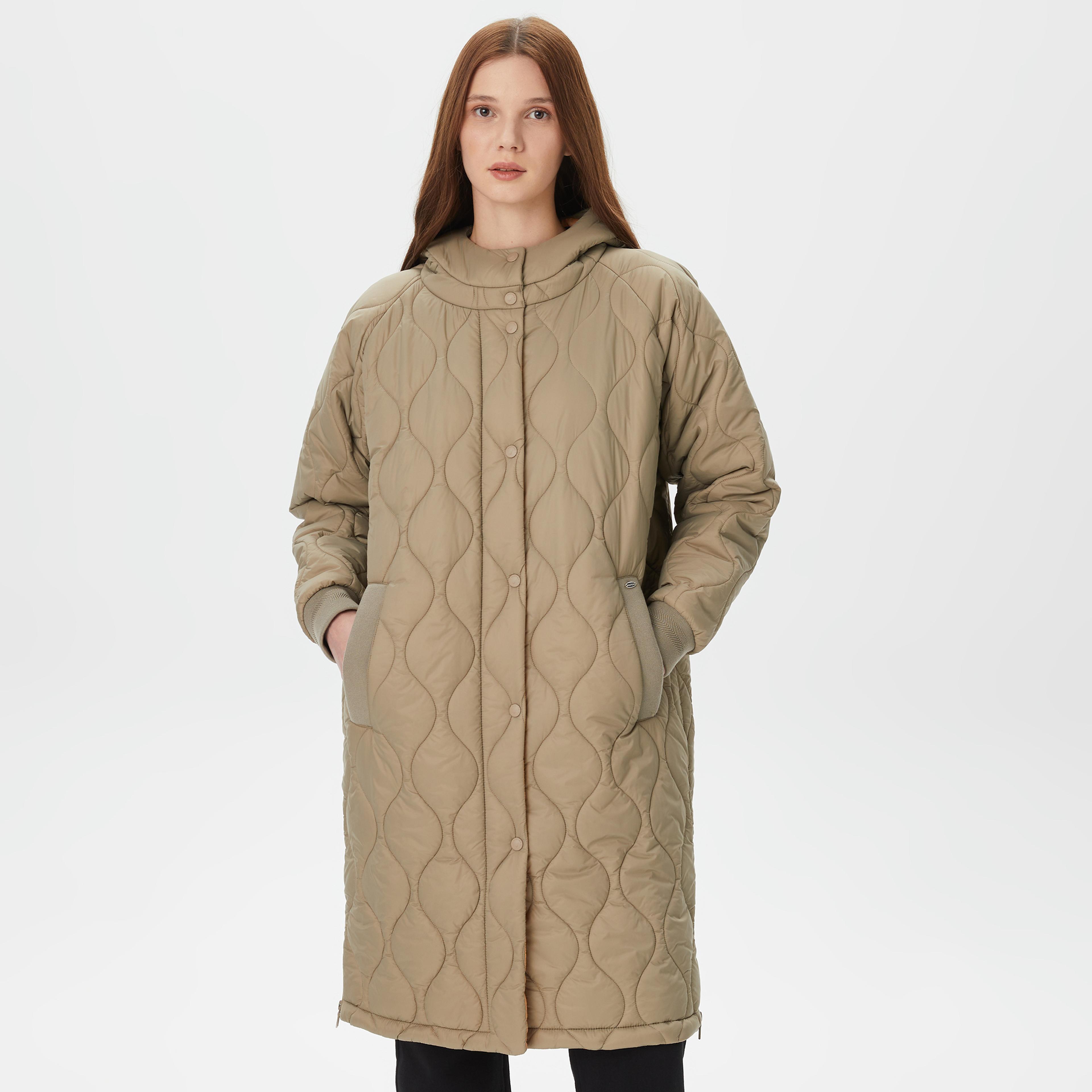 Nautica Kadın Krem Oversize Mont