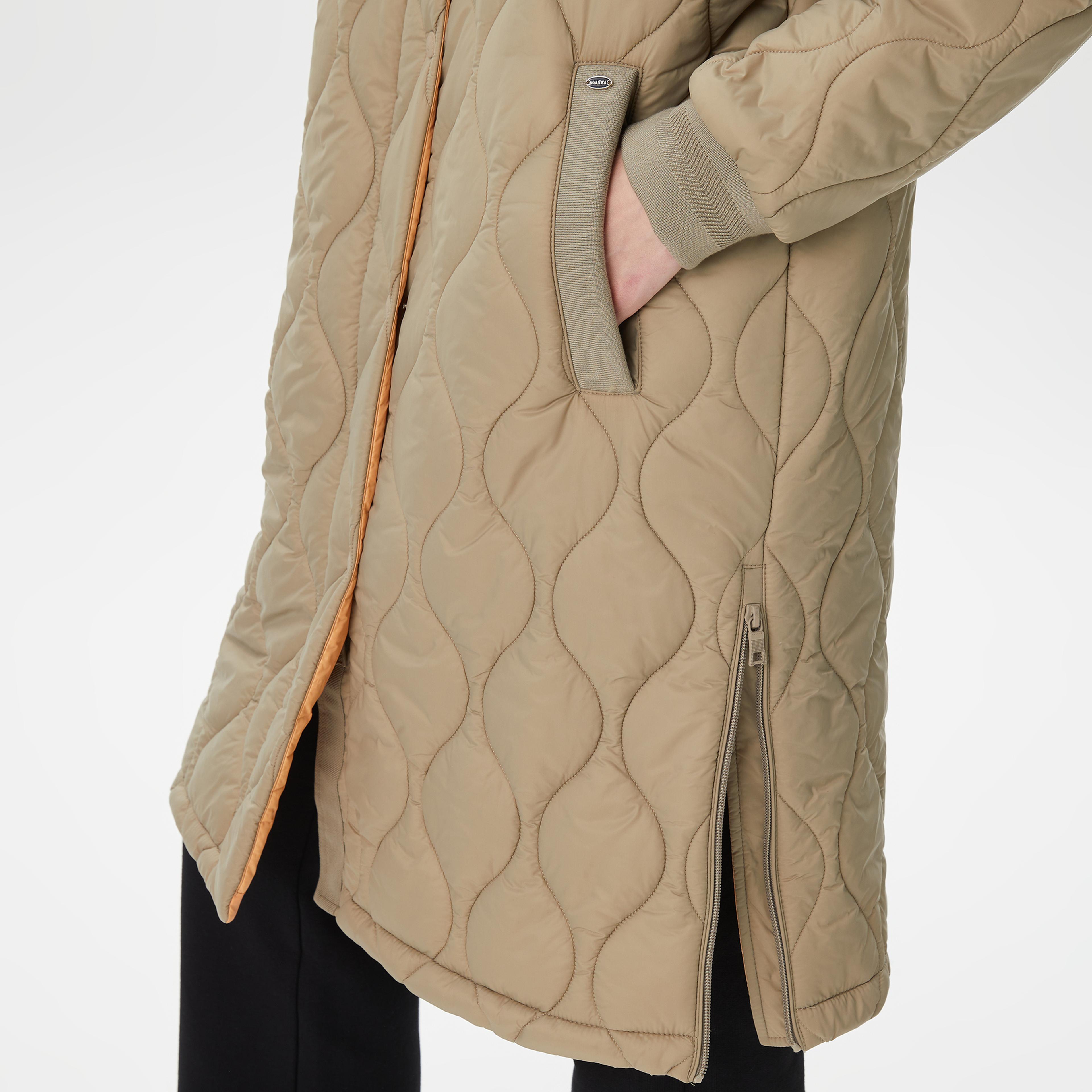 Nautica Kadın Krem Oversize Mont