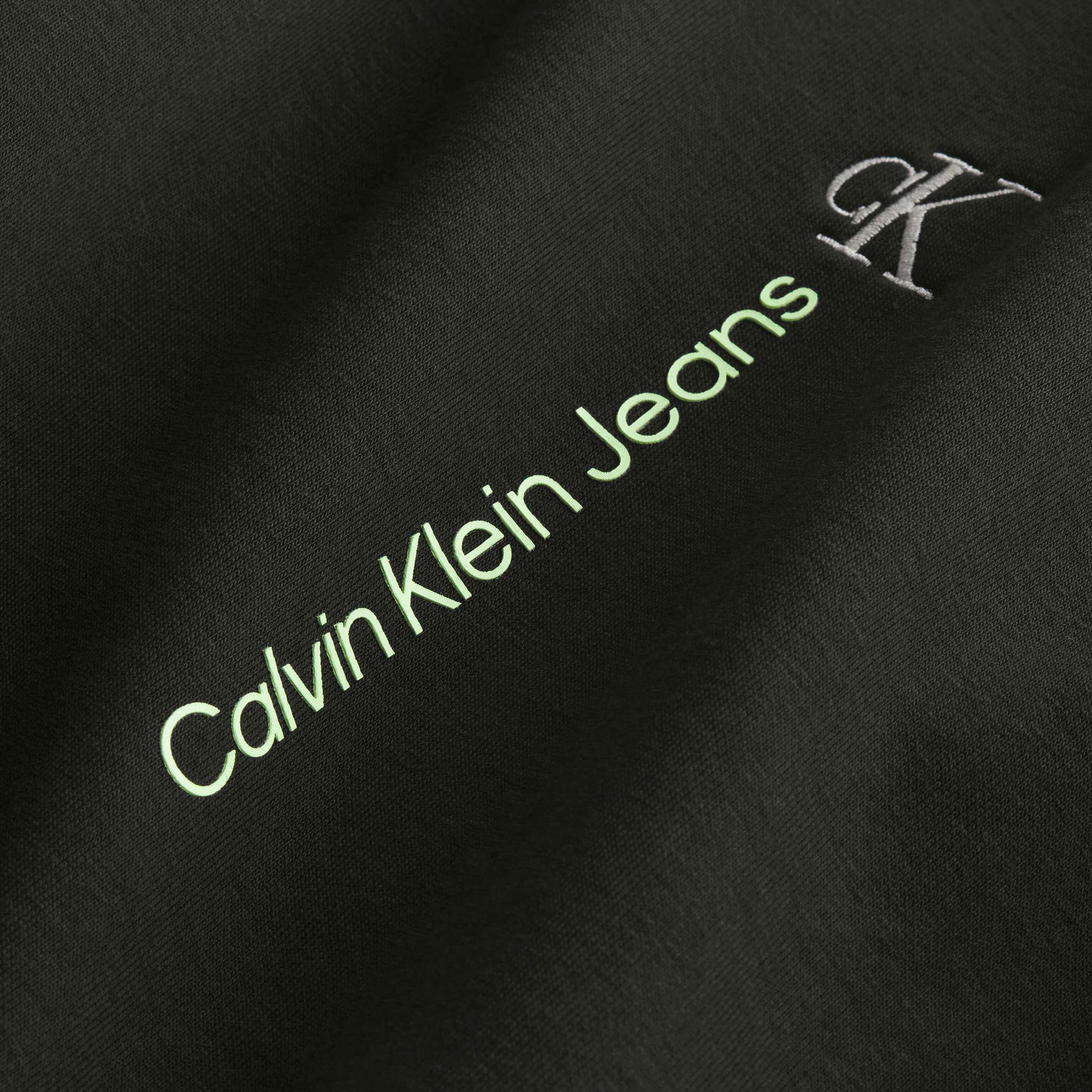 Calvin Klein Jeans Vertical Institutional Hwk Cn Erkek Siyah Sweatshirt